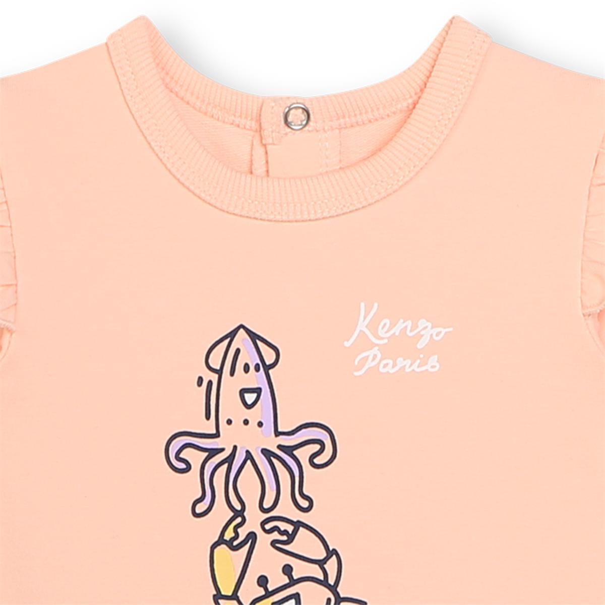 Baby Girls Pink Cotton Babysuit