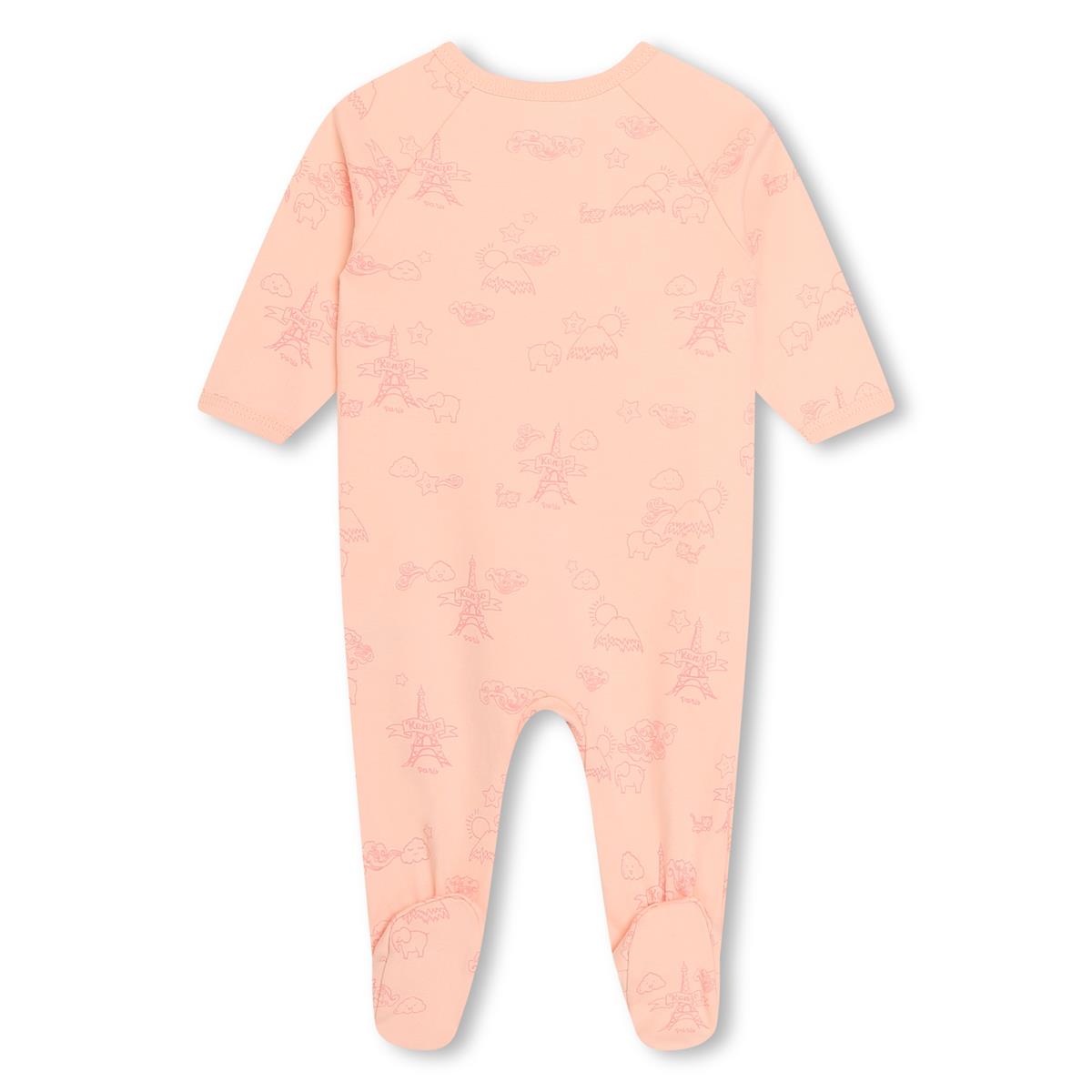 Baby Girls Pink Cotton Babysuit Set(2 Pack)