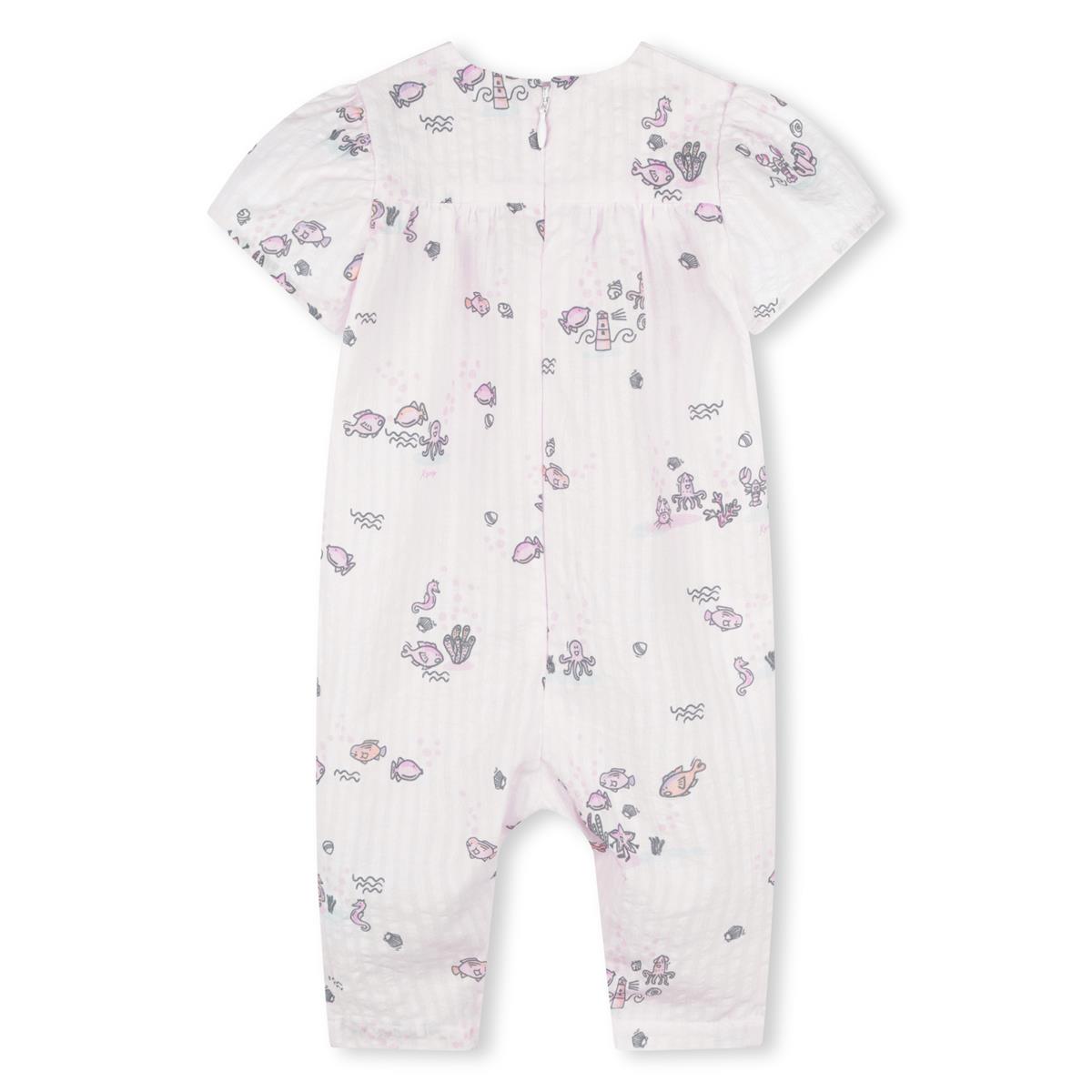 Baby Girls Pink Cotton Babysuit