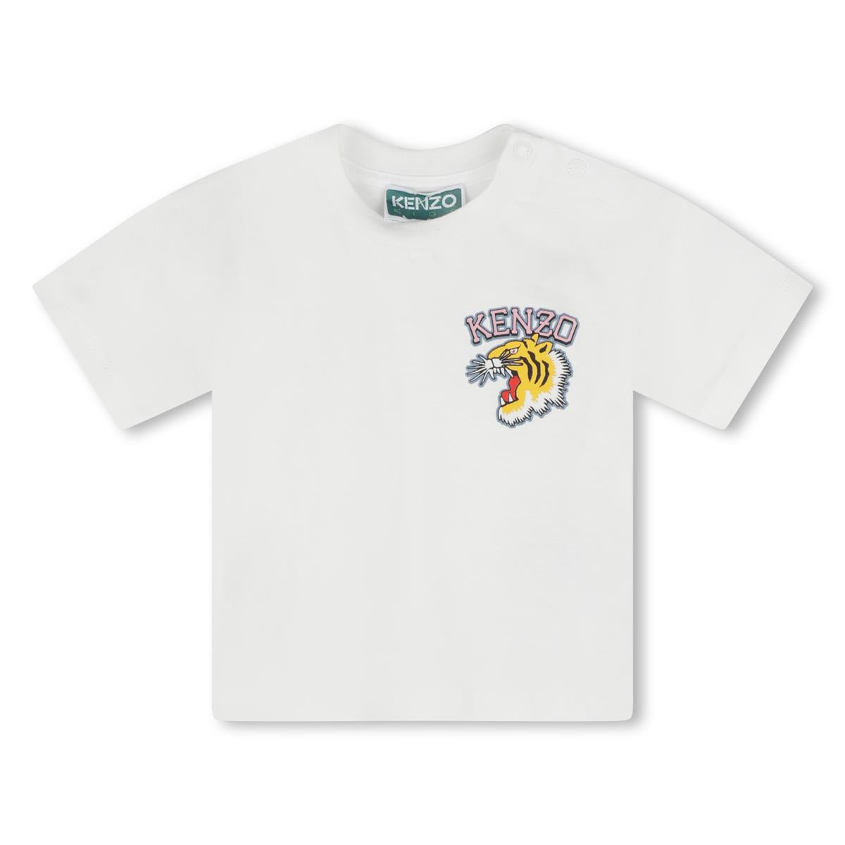 Baby Girls White Cotton T-Shirt