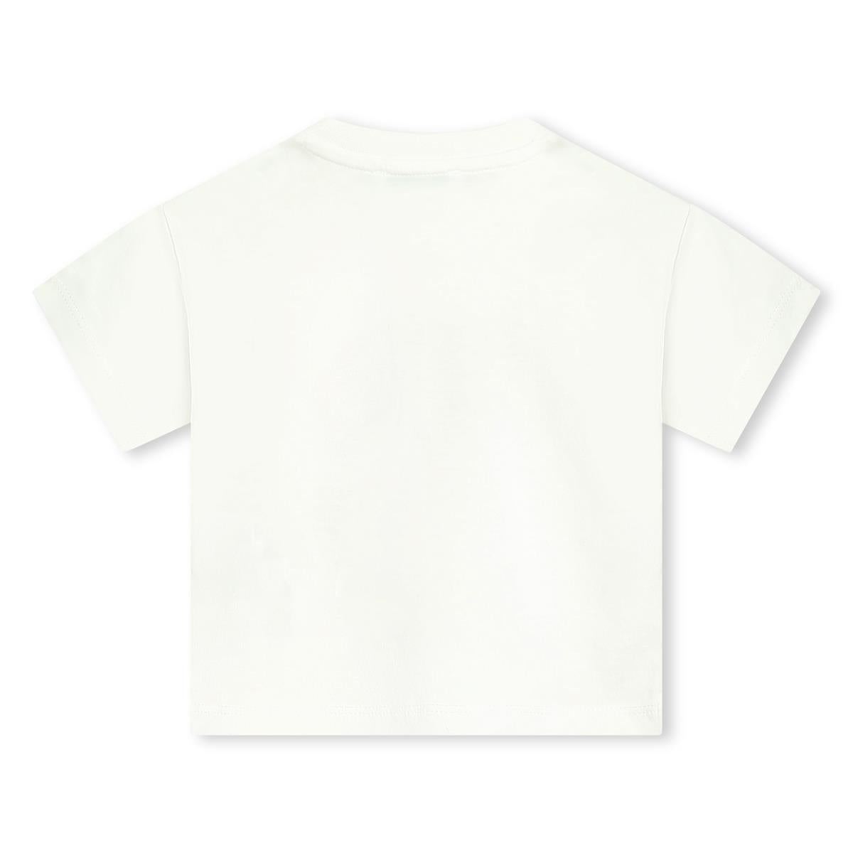 Baby Girls White Cotton T-Shirt