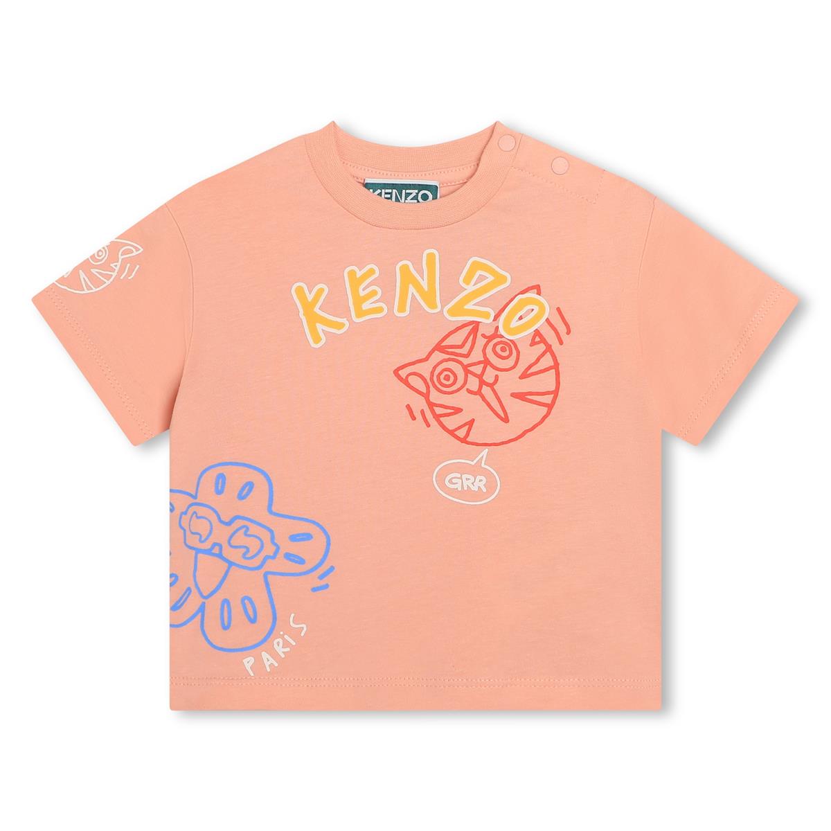 Baby Girls Pink Cotton T-Shirt
