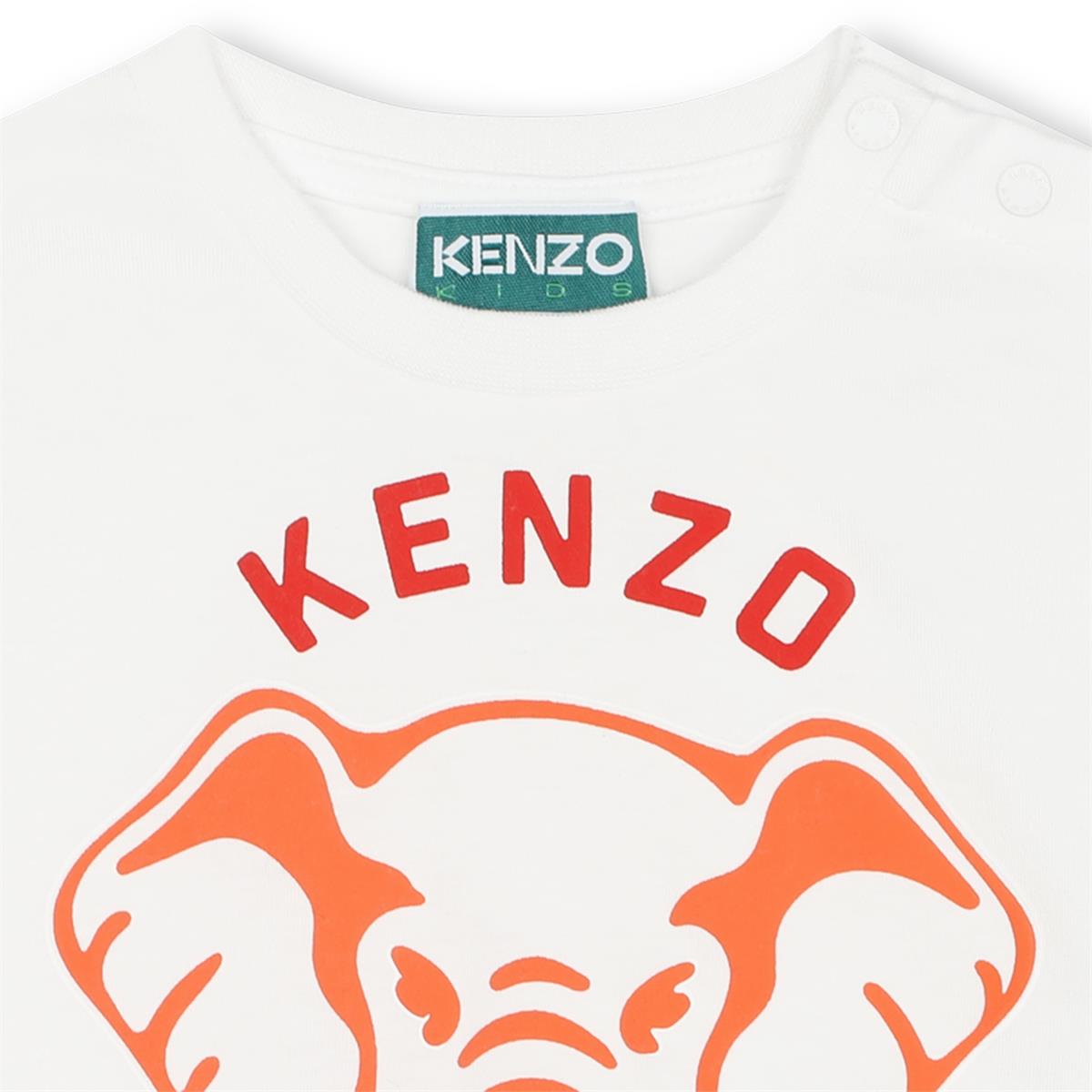 Baby Girls White Cotton T-Shirt