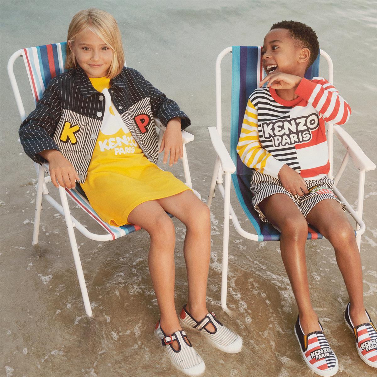 Girls Navy Stripes Jacket