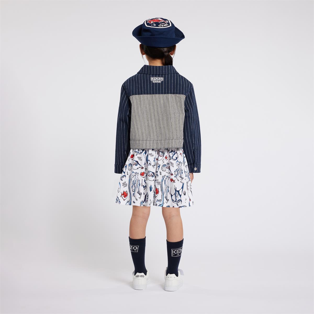 Girls Navy Stripes Jacket