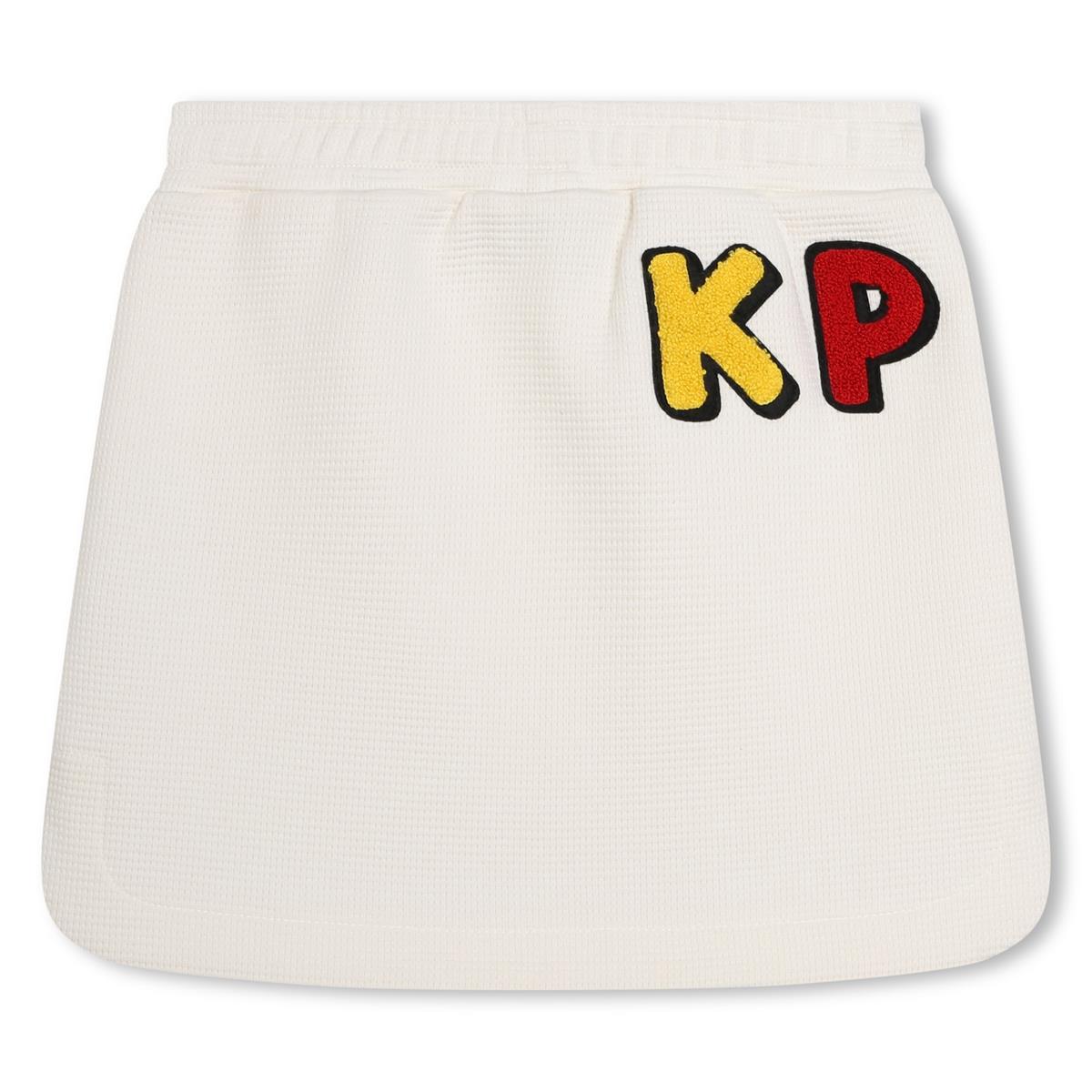 Girls White Cotton Skirt