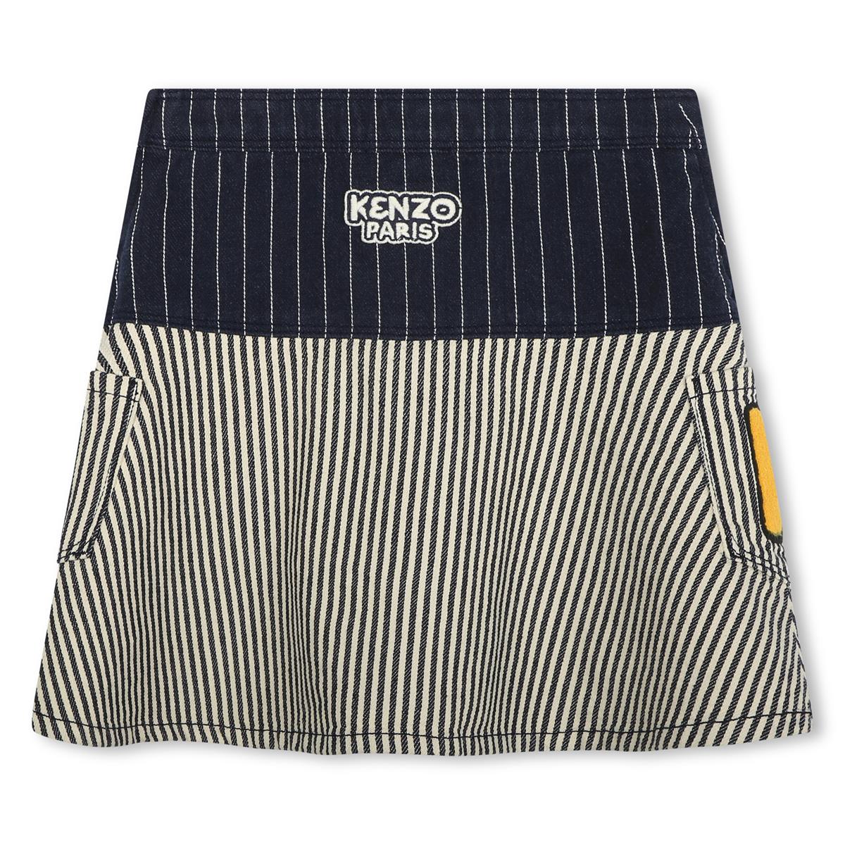 Girls Blue Stripes Skirt