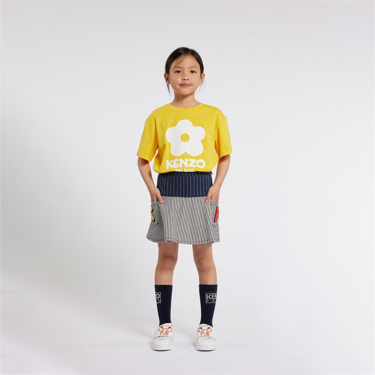 Girls Blue Stripes Skirt