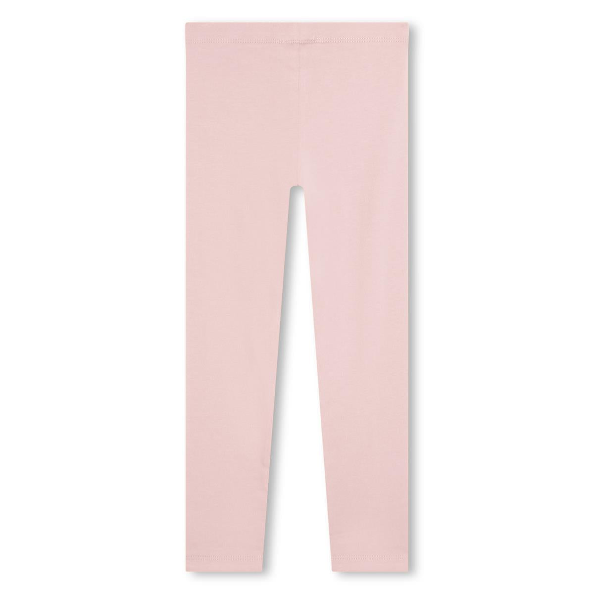 Girls Pink Cotton Leggings