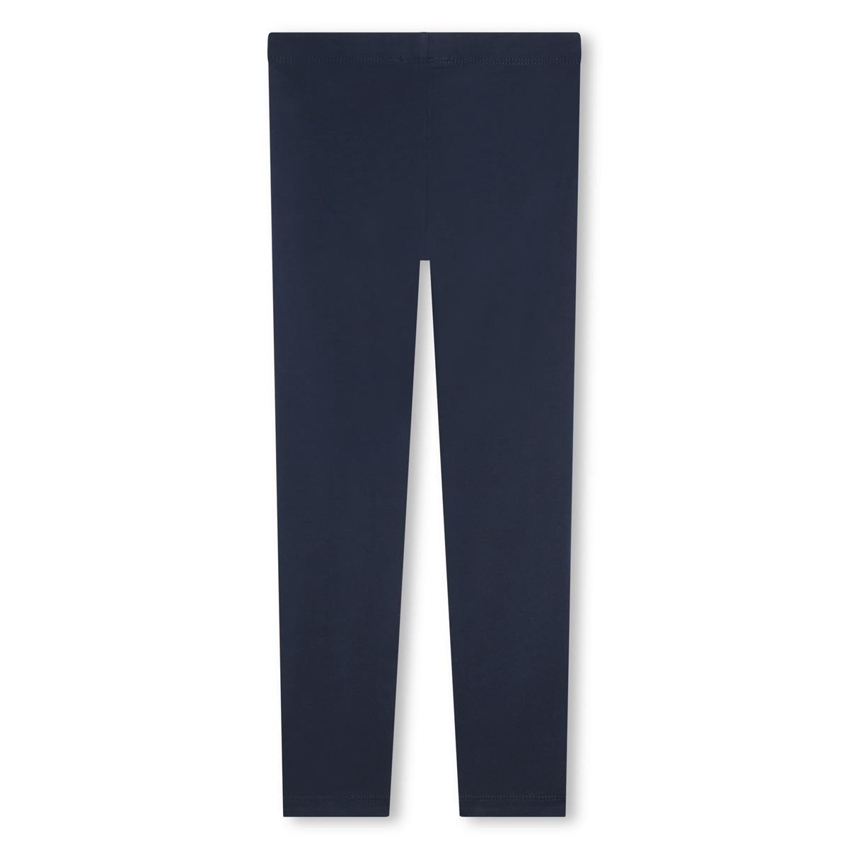 Girls Blue Cotton Leggings
