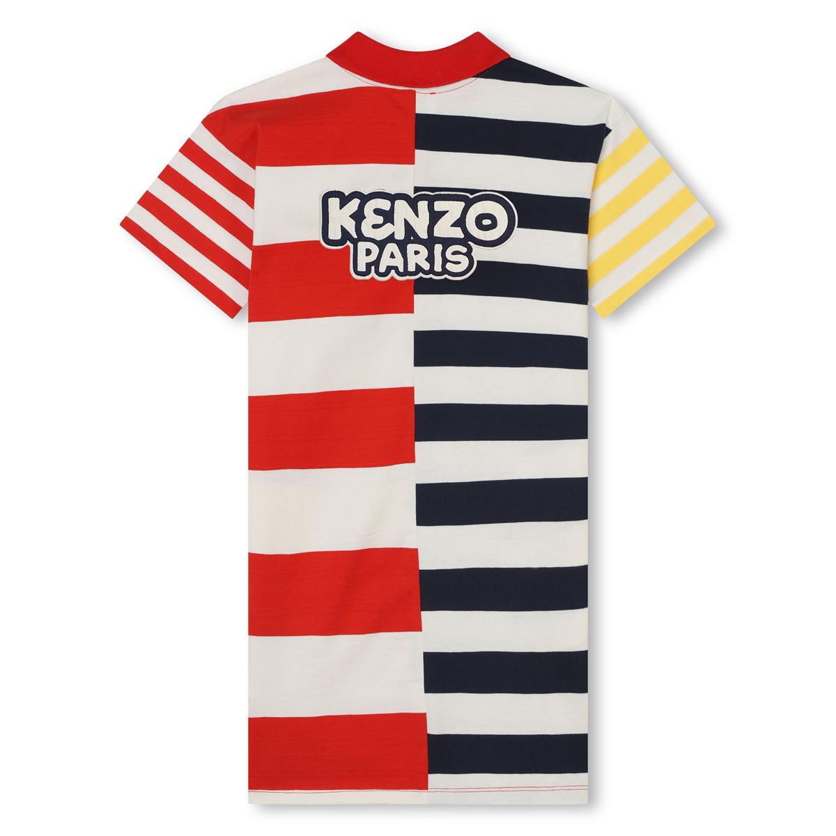 Girls Red Stripes Cotton Dress