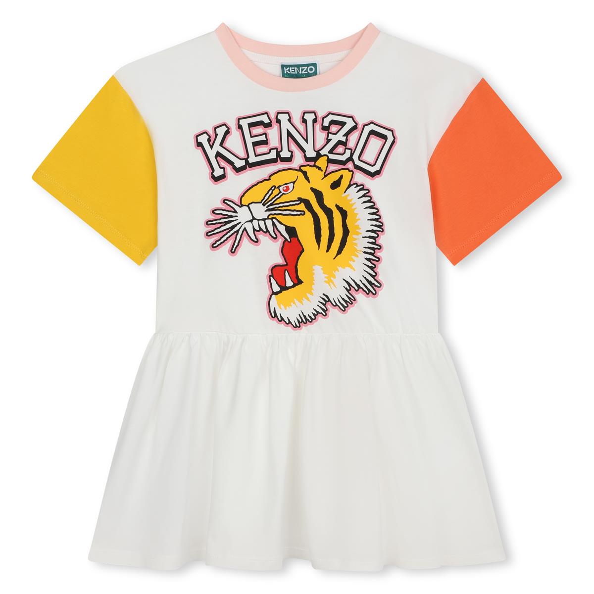 Girls White Cotton Dress