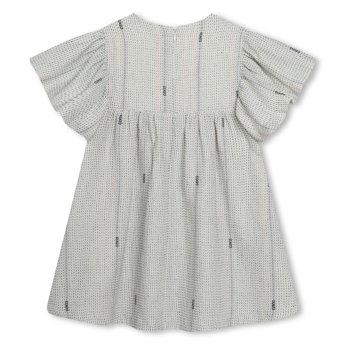 Girls Beige Cotton Dress