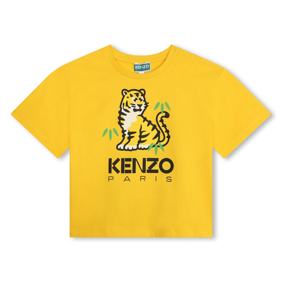 Girls Yellow Cotton T-Shirt