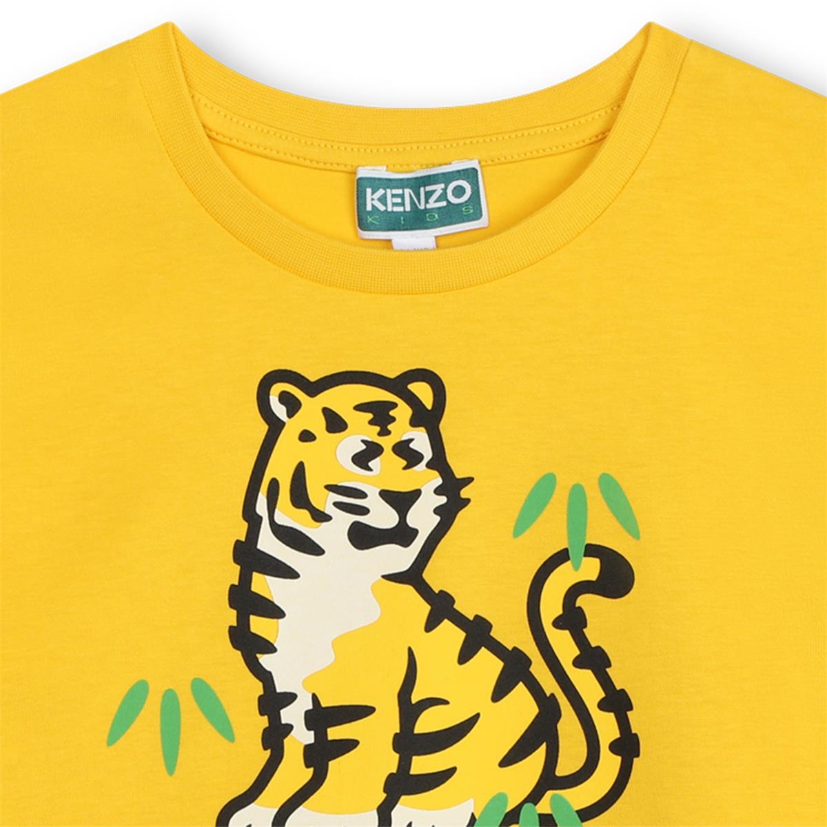 Girls Yellow Cotton T-Shirt
