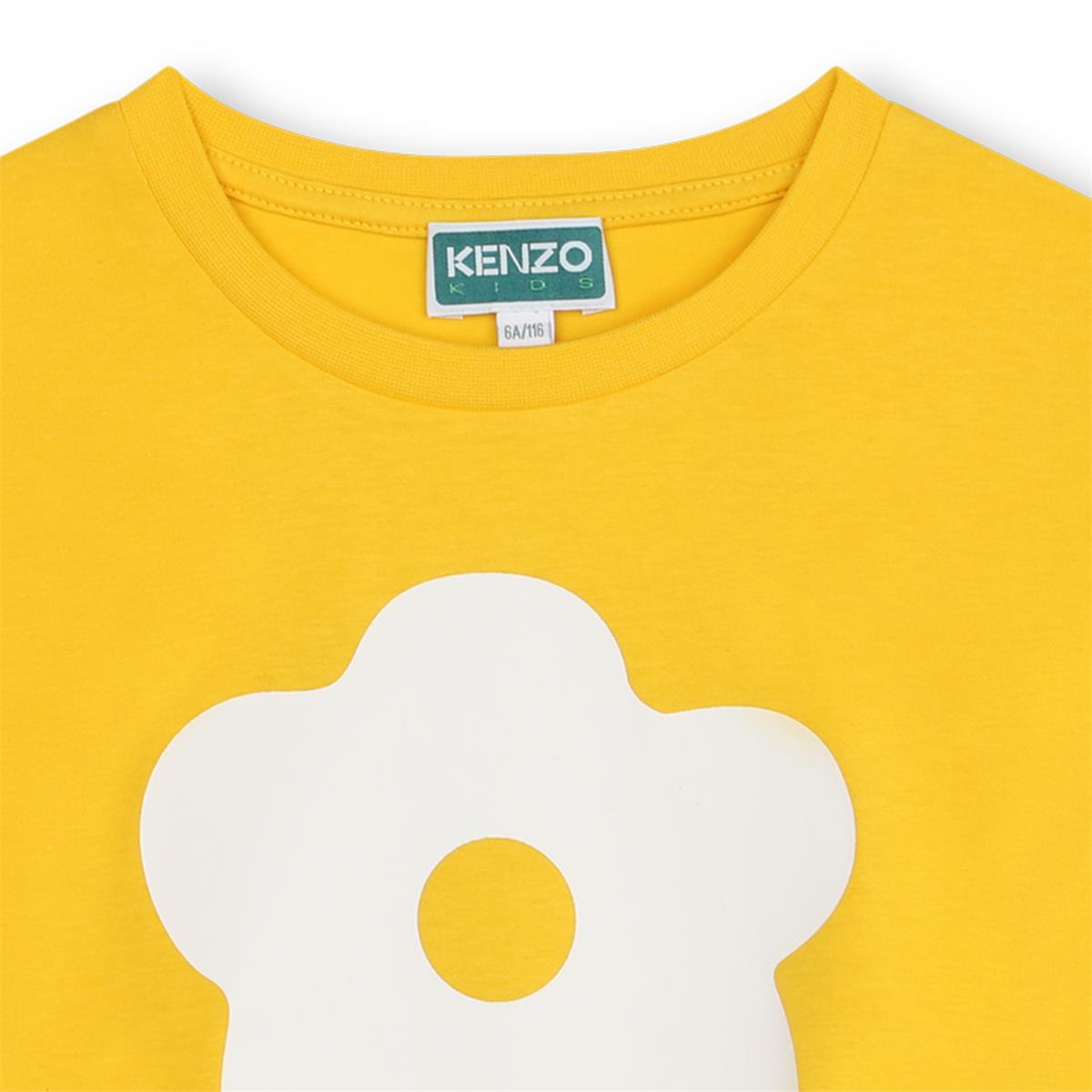 Girls Yellow Cotton T-Shirt