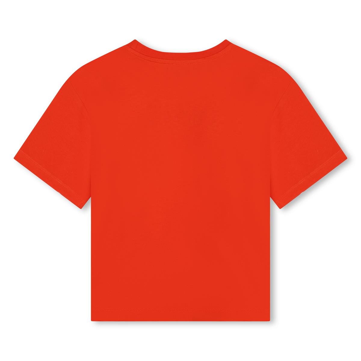 Girls Red Cotton T-Shirt