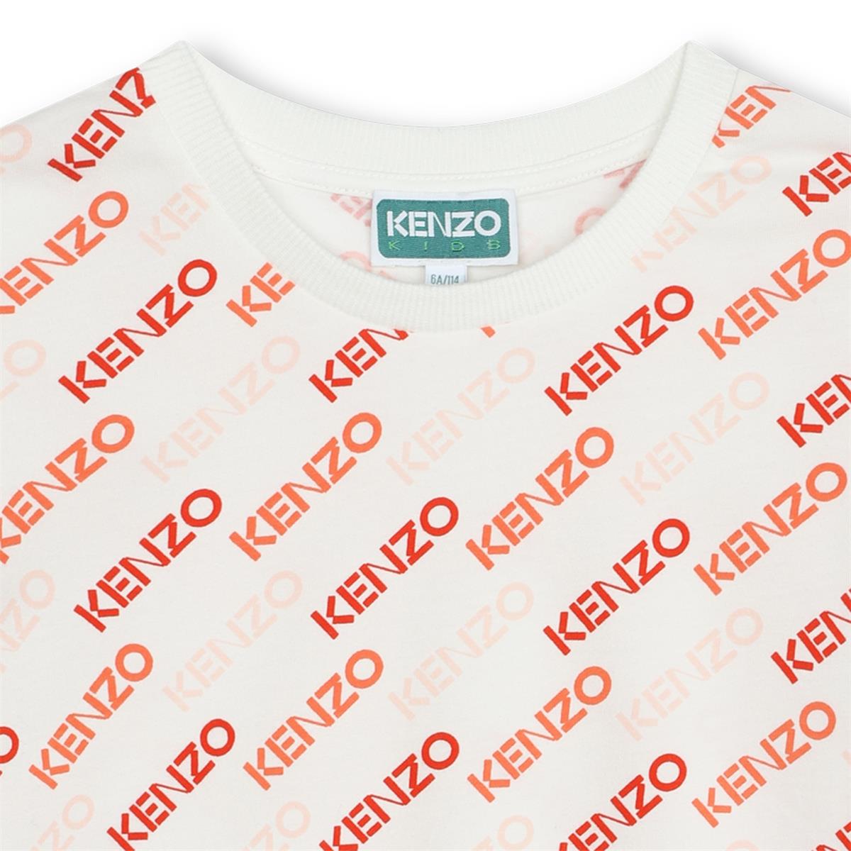 Girls White Logo Cotton T-Shirt