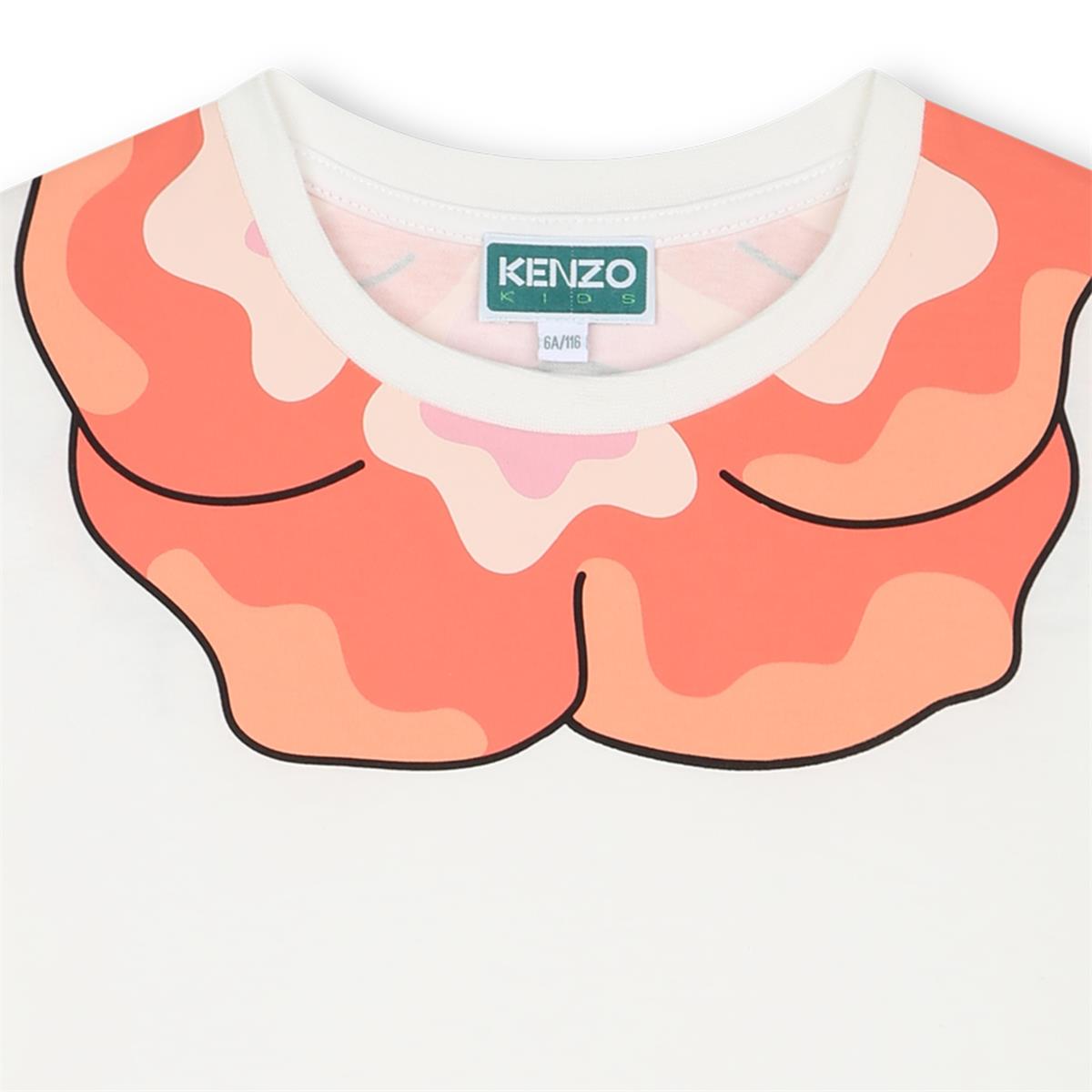 Girls White Cotton T-Shirt