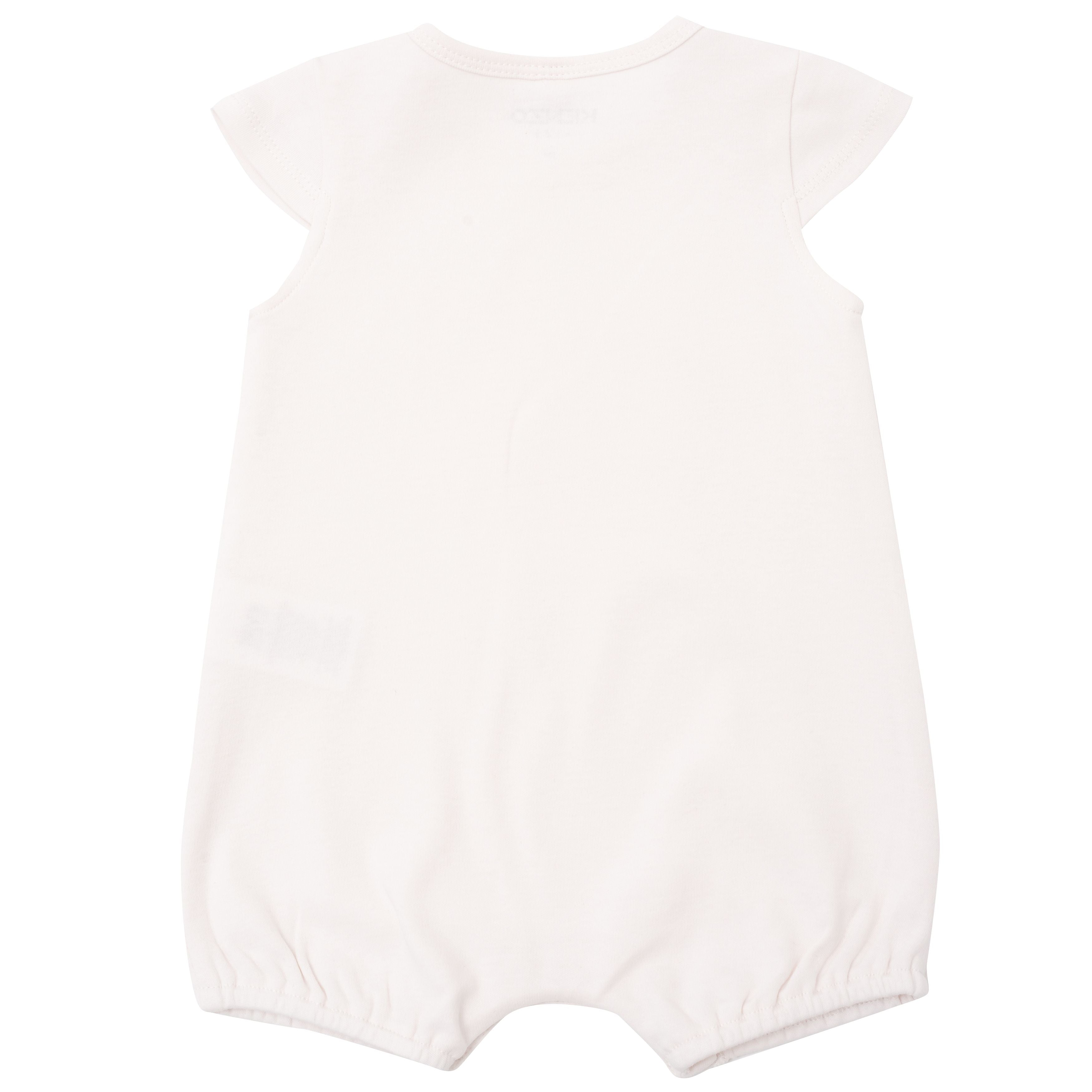 Baby Girls White Cotton Babysuit