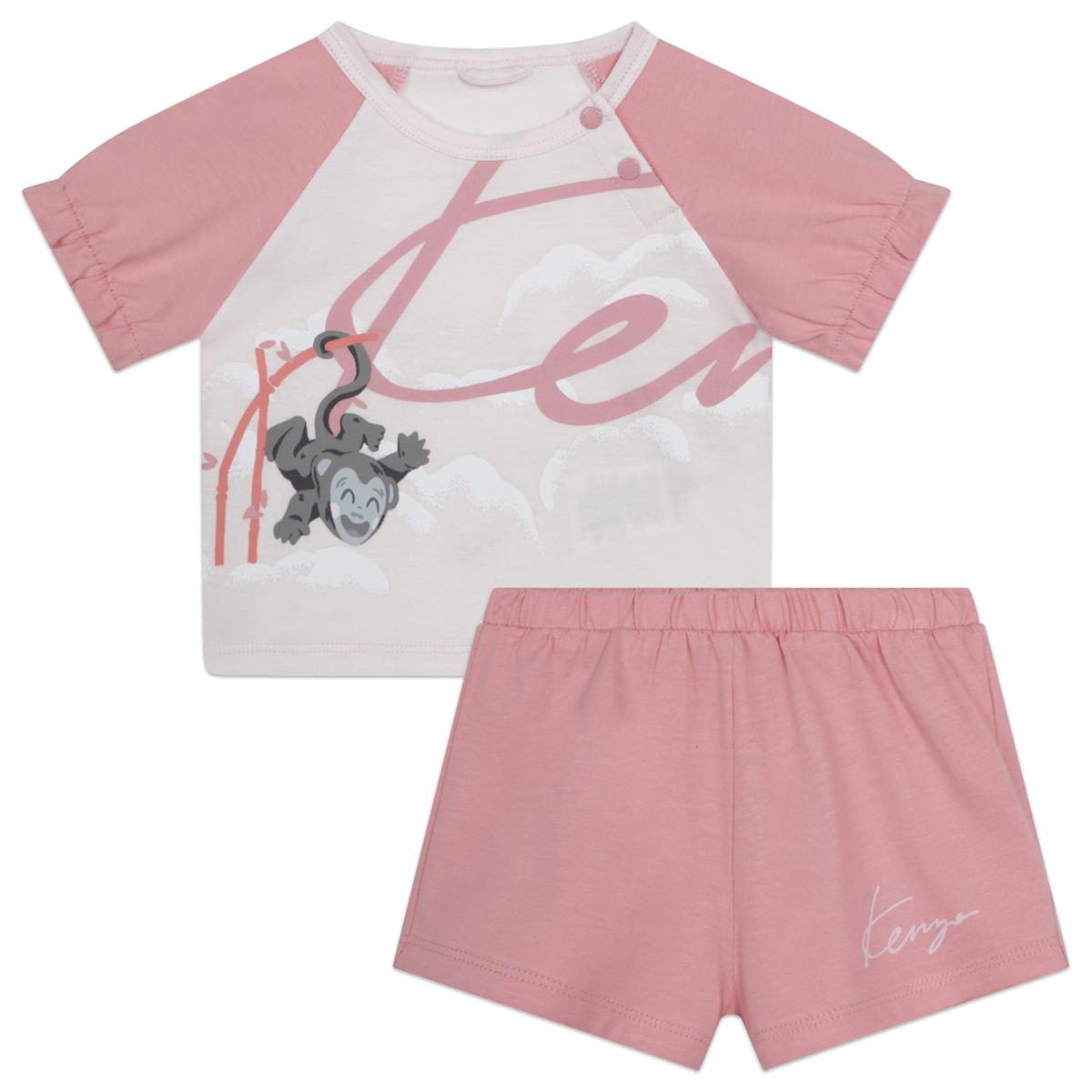 Baby Girls Pink Logo Set