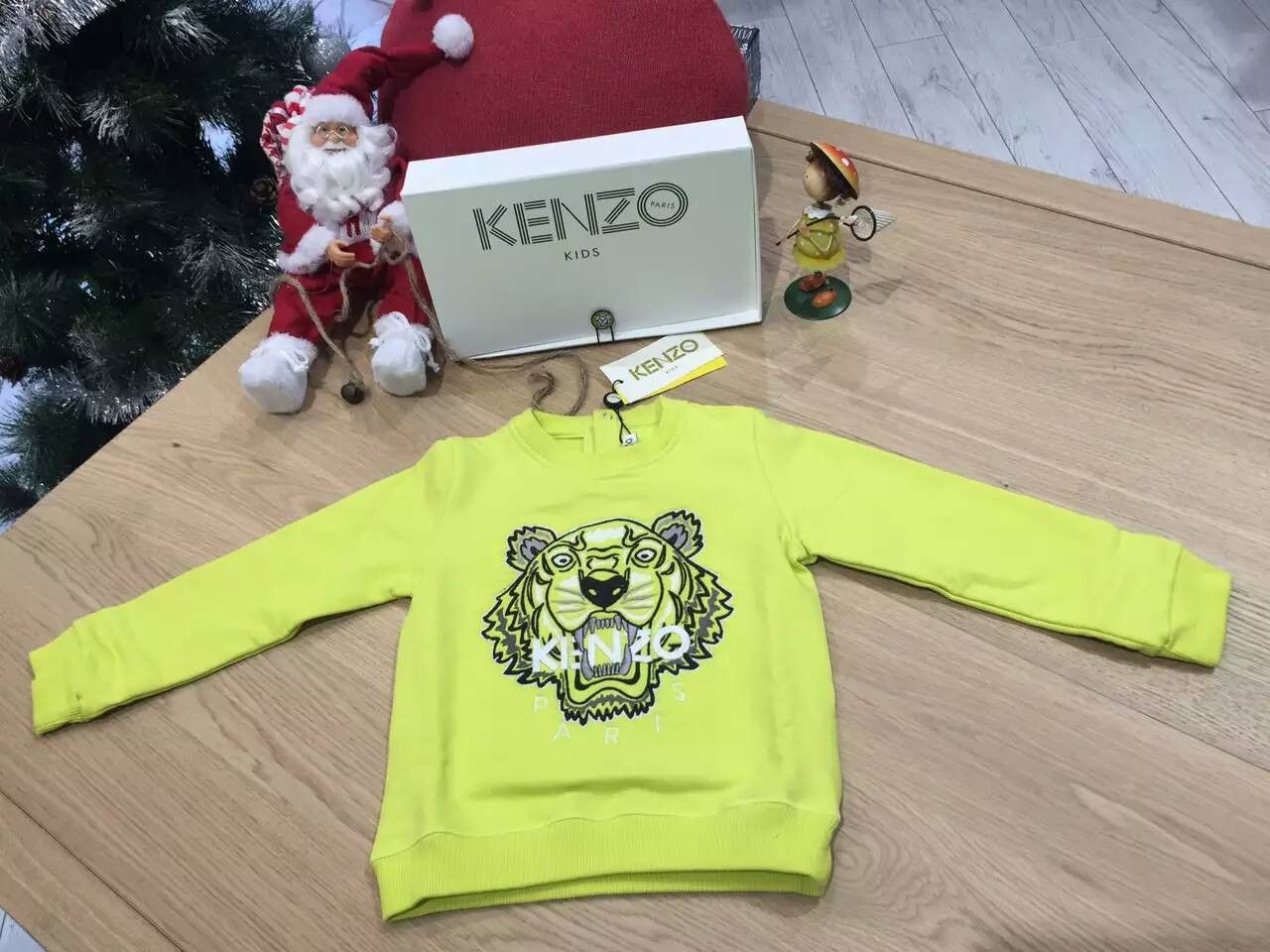 Baby Lime Green Tiger Embroidered Sweatshirt - CÉMAROSE | Children's Fashion Store