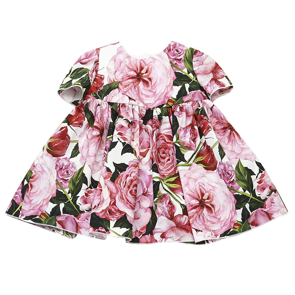 Baby Girls Pink 'Rose Bianco' Dress - CÉMAROSE | Children's Fashion Store - 1