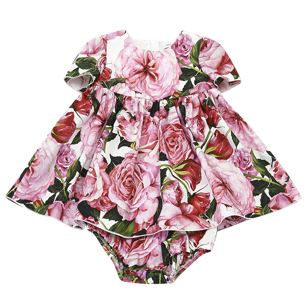 Baby Girls Pink 'Rose Bianco' Dress - CÉMAROSE | Children's Fashion Store - 2