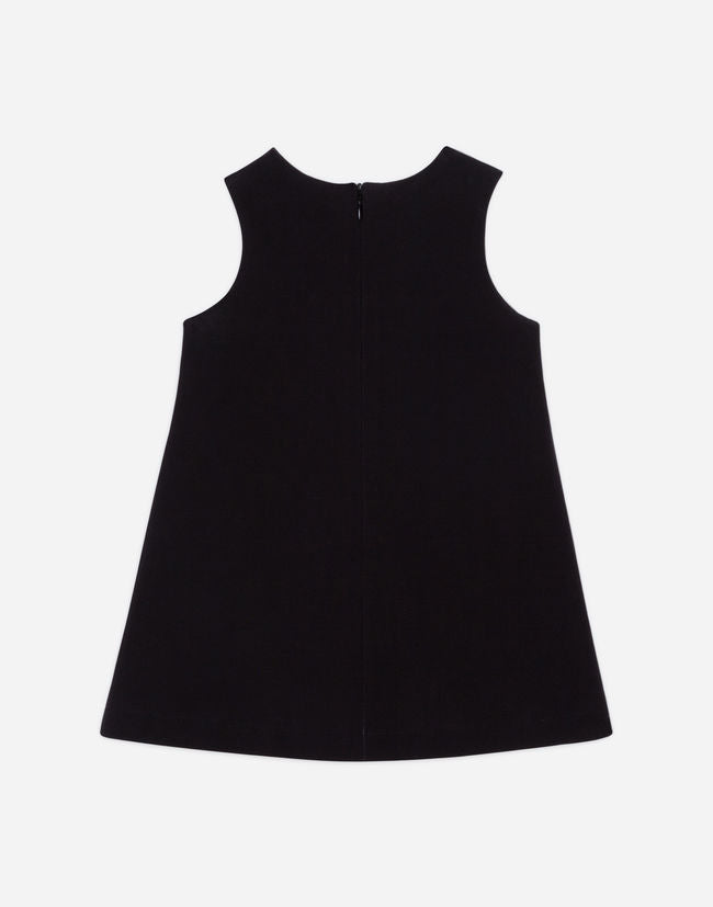 Baby Girls Black Printed Dress