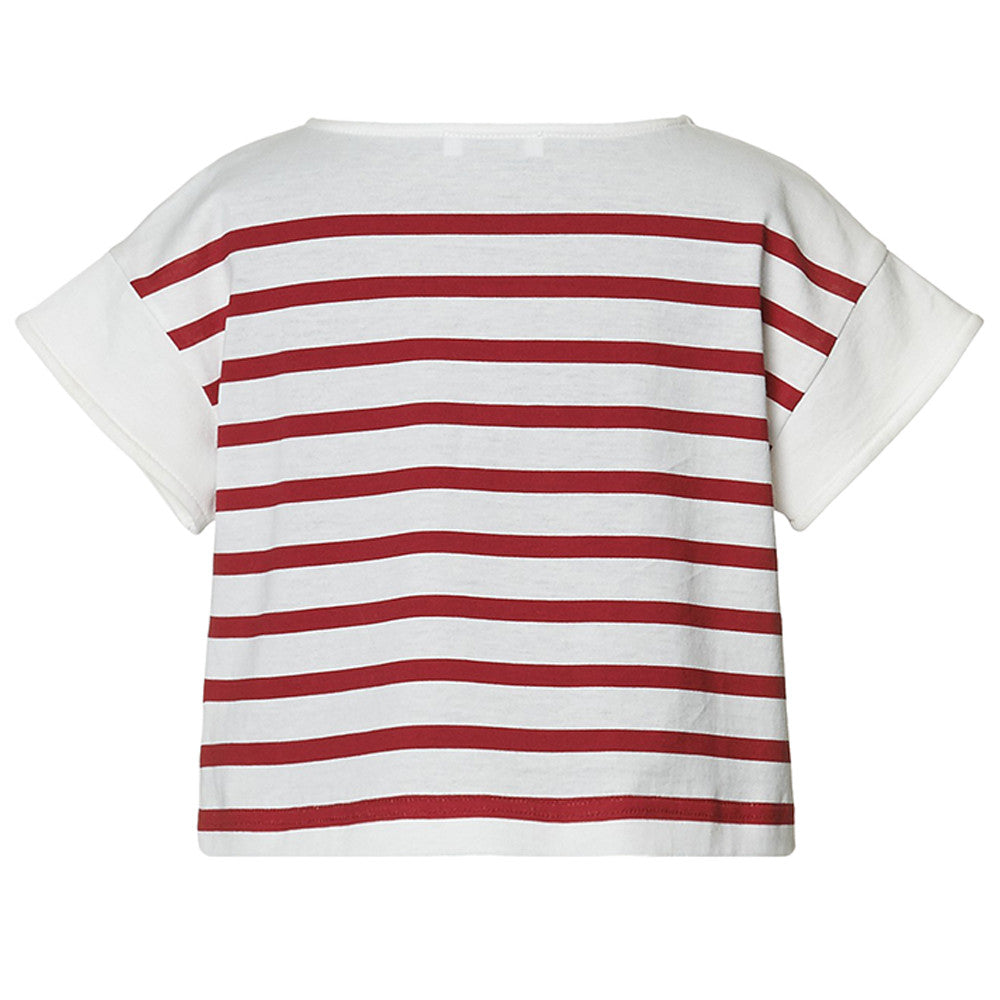 Girls Striped Red Top with Cherry