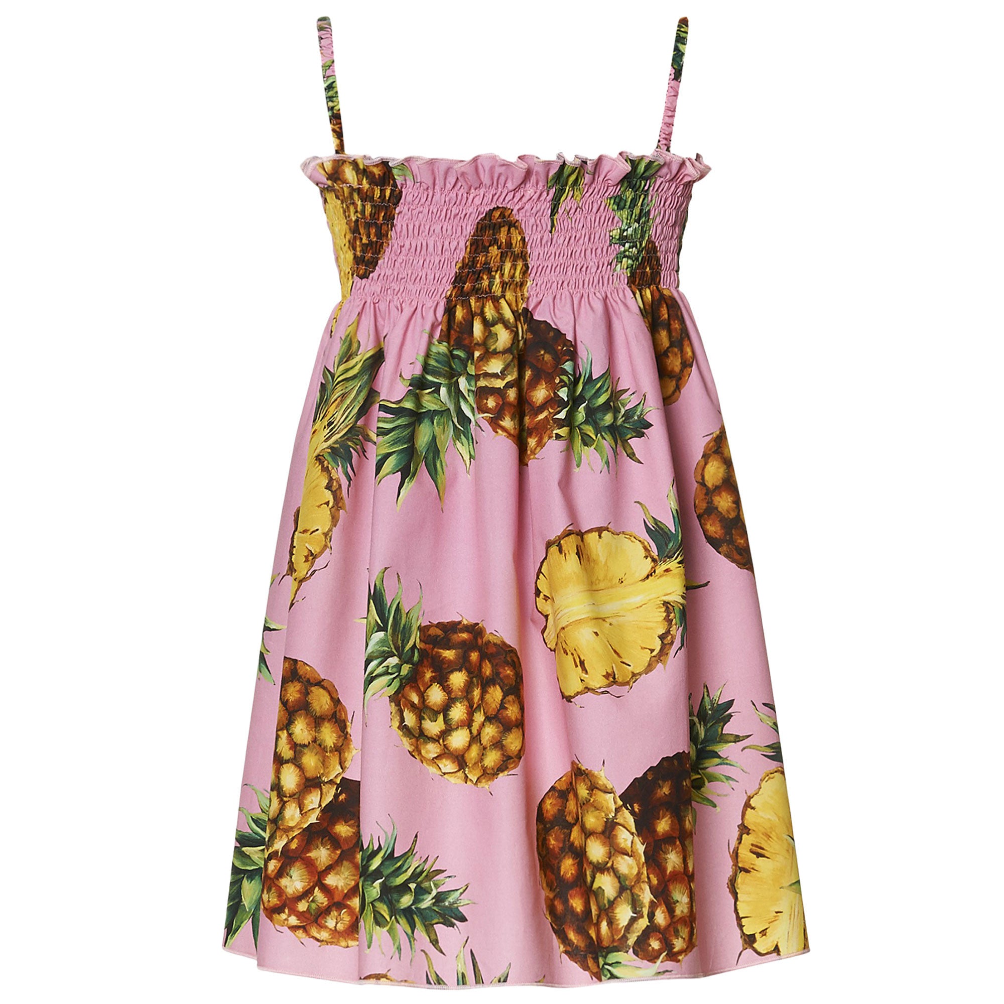 Girls Pink Pinepapple Print Sun Dress - CÉMAROSE | Children's Fashion Store - 2