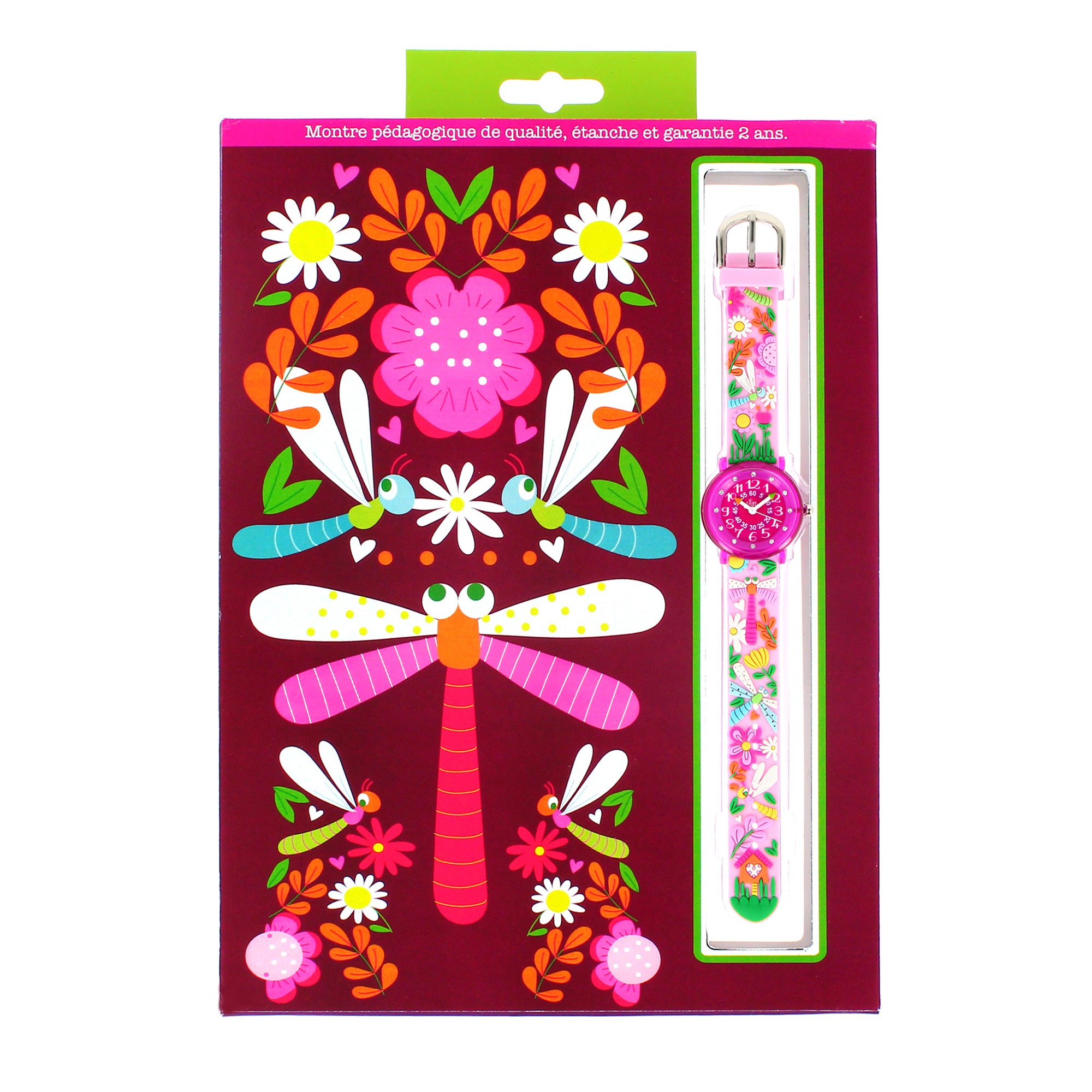Girls Pink Dragonfly Watch(6-9Y)