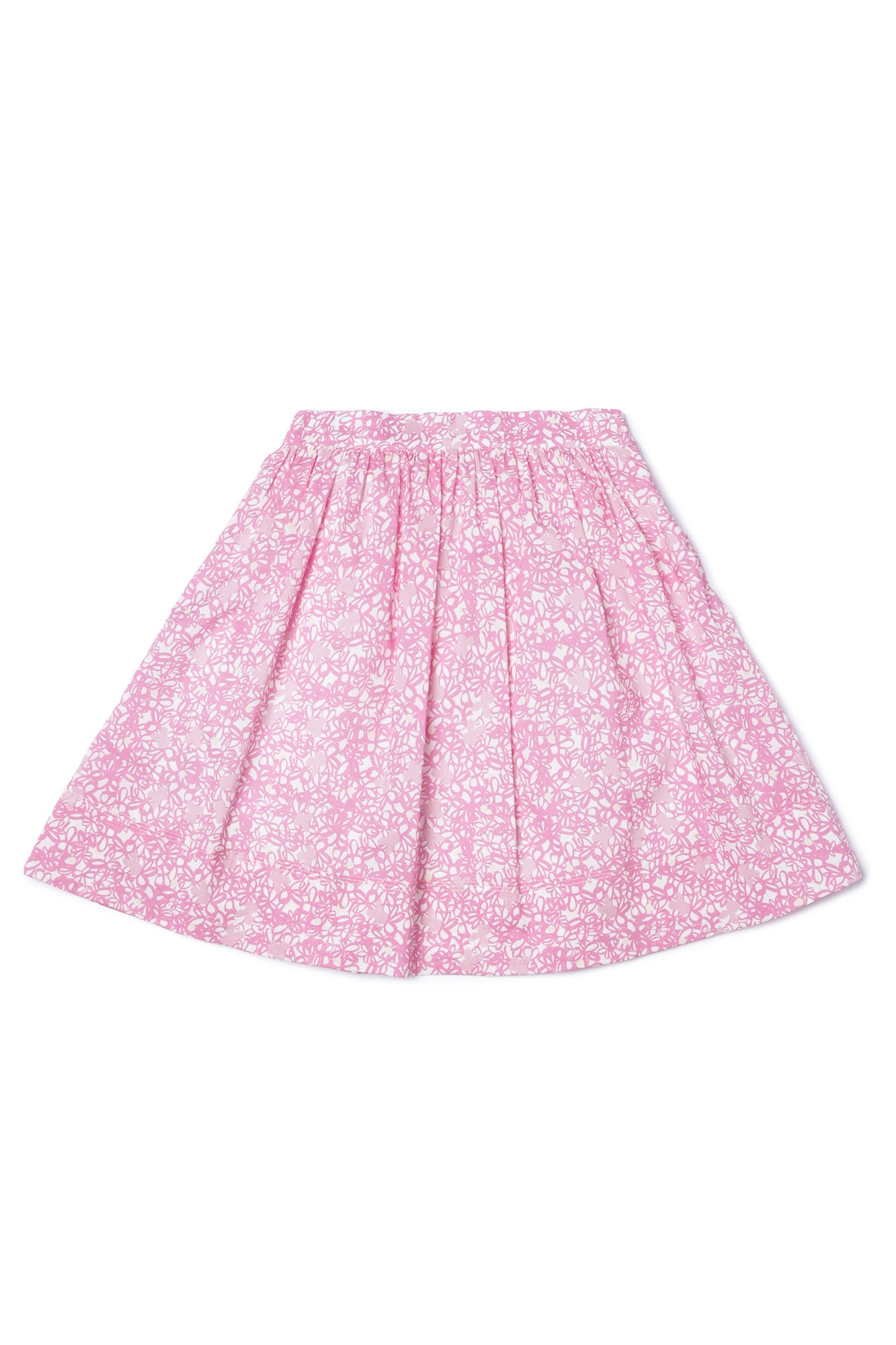 Girls Pink Cotton Skirt