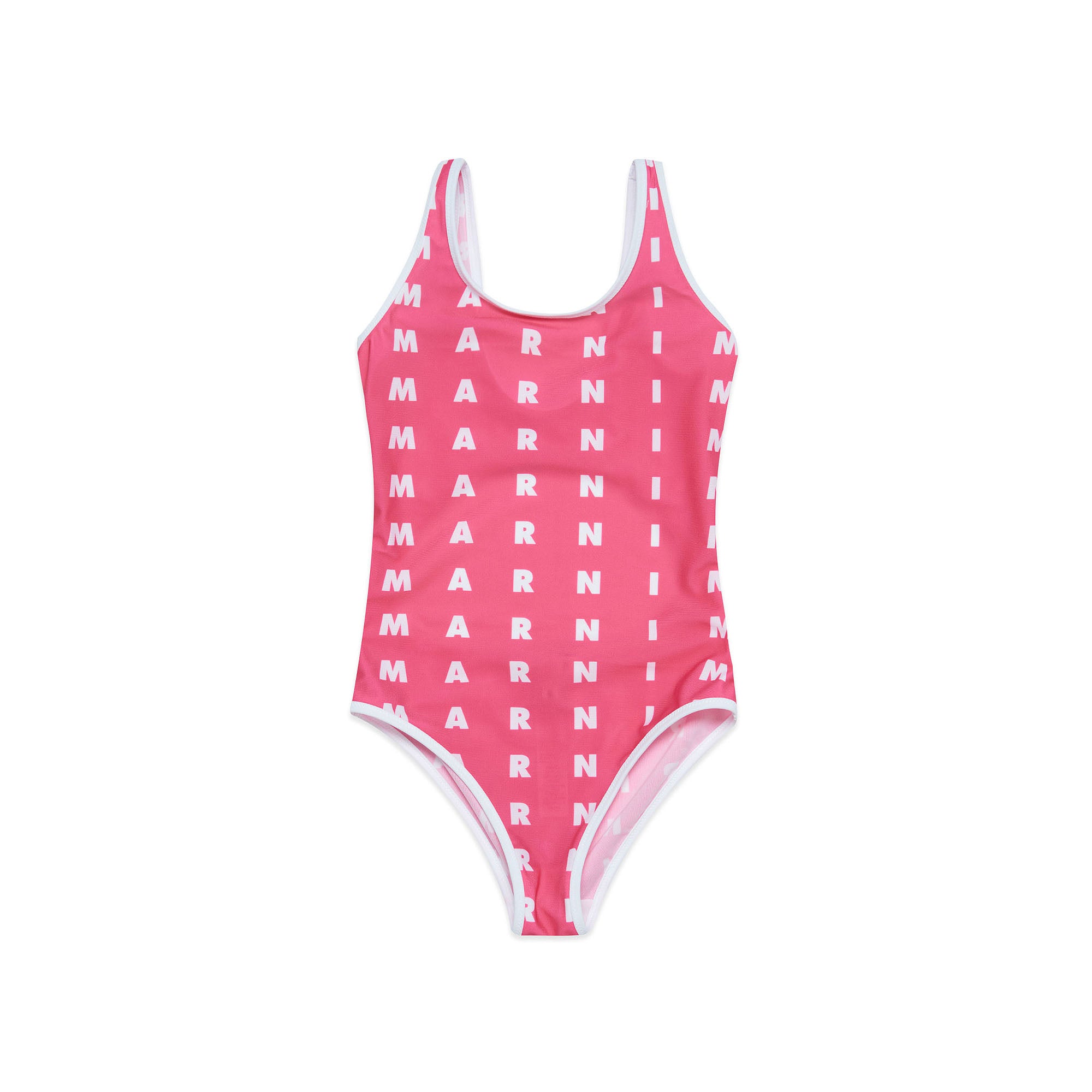 Girls Pink Logo Swimsuit