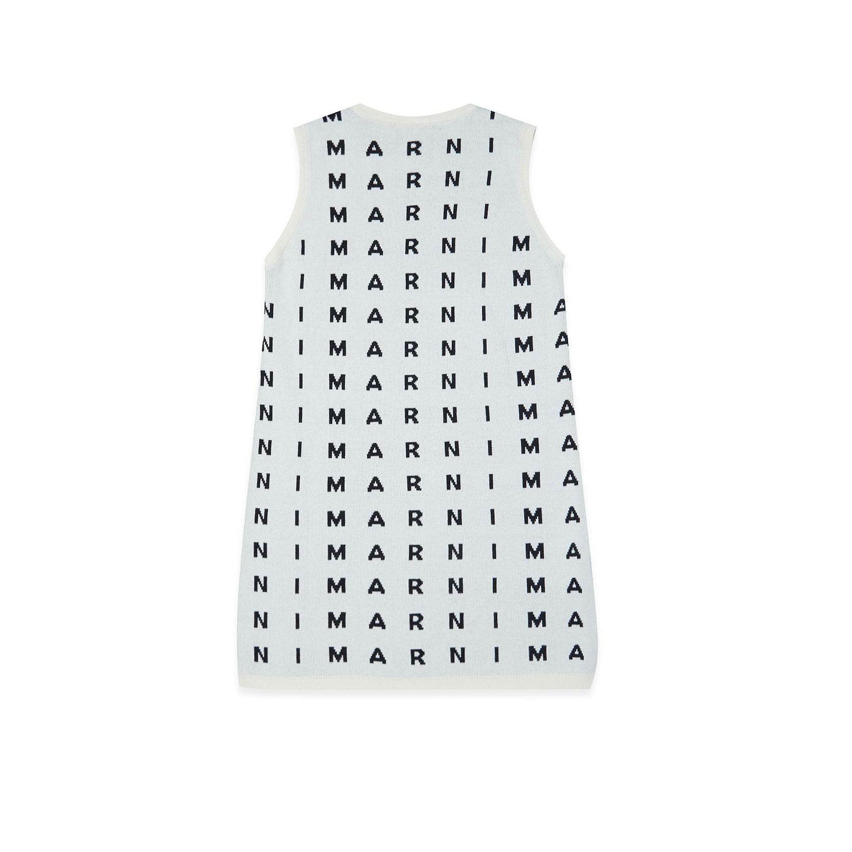 Girls White Logo Knit Dress