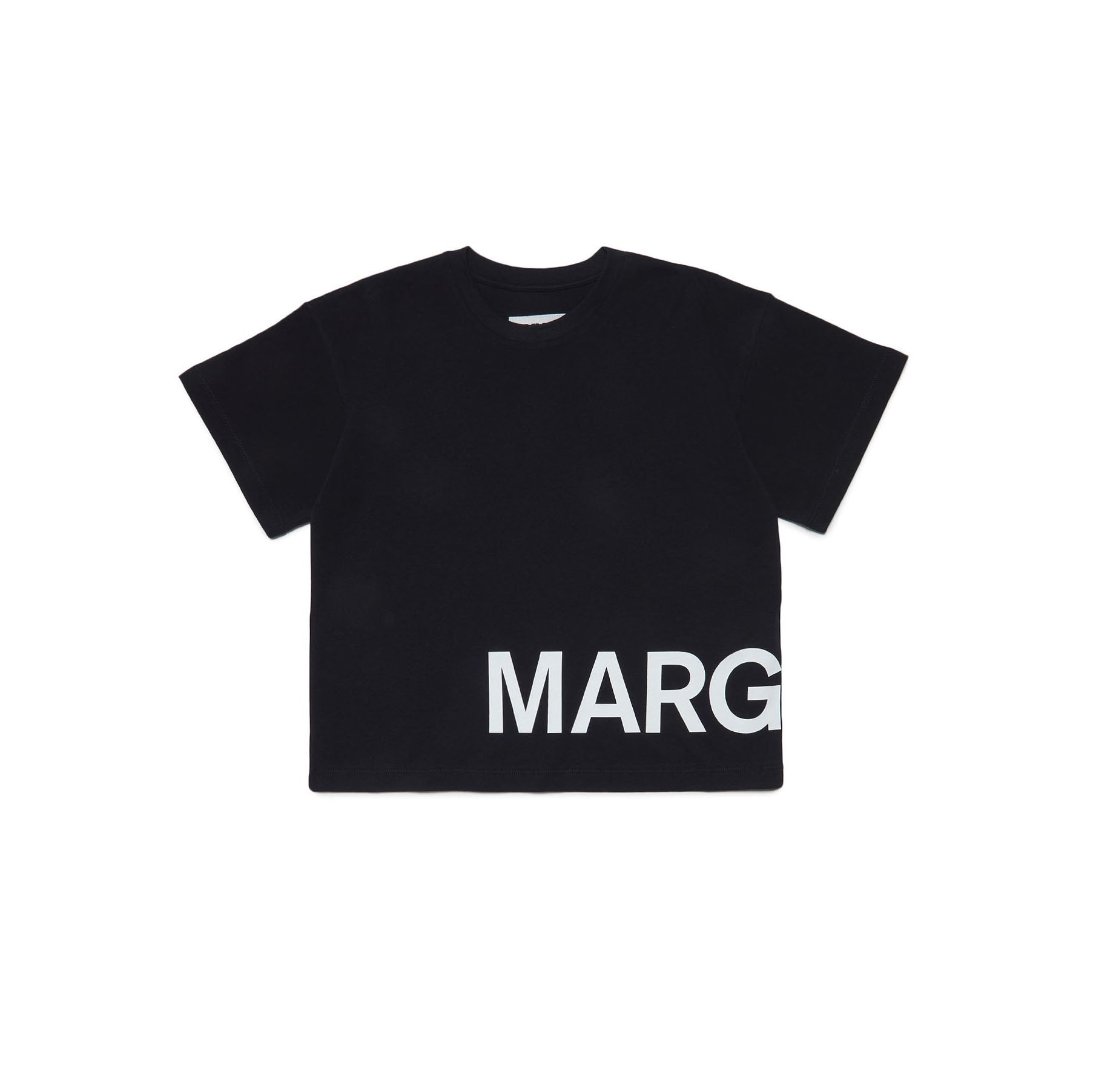 Girls Black Logo Cotton T-Shirt