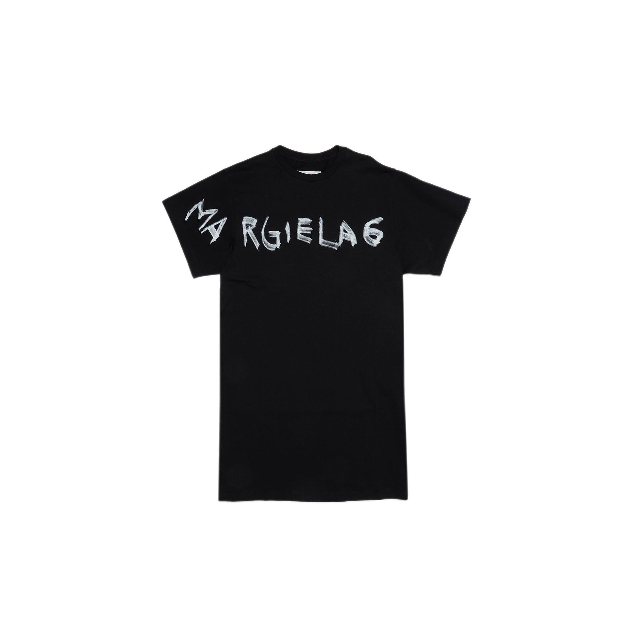 Girls Black Logo Cotton Dress