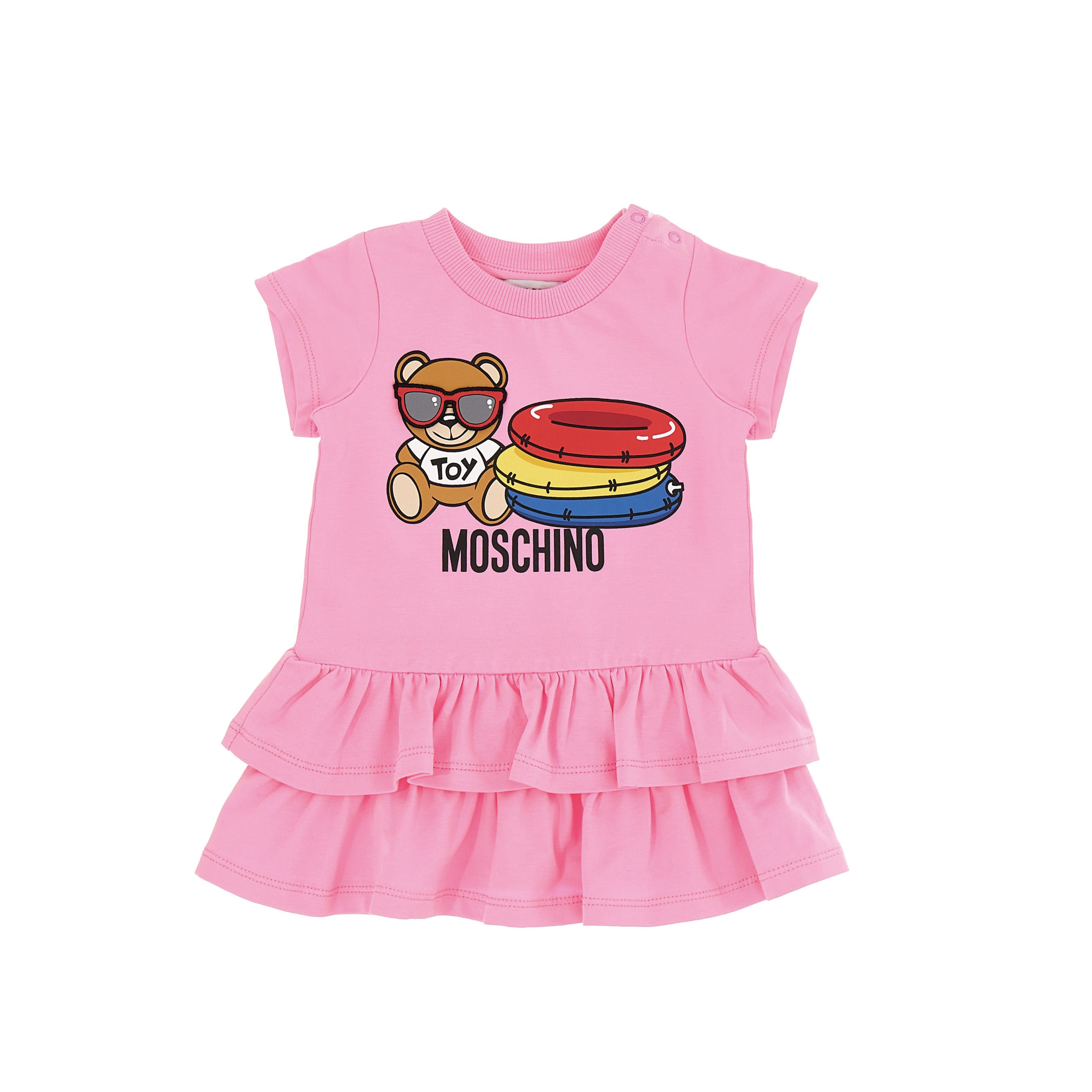 Baby Girls Pink Logo Cotton T-Shirt