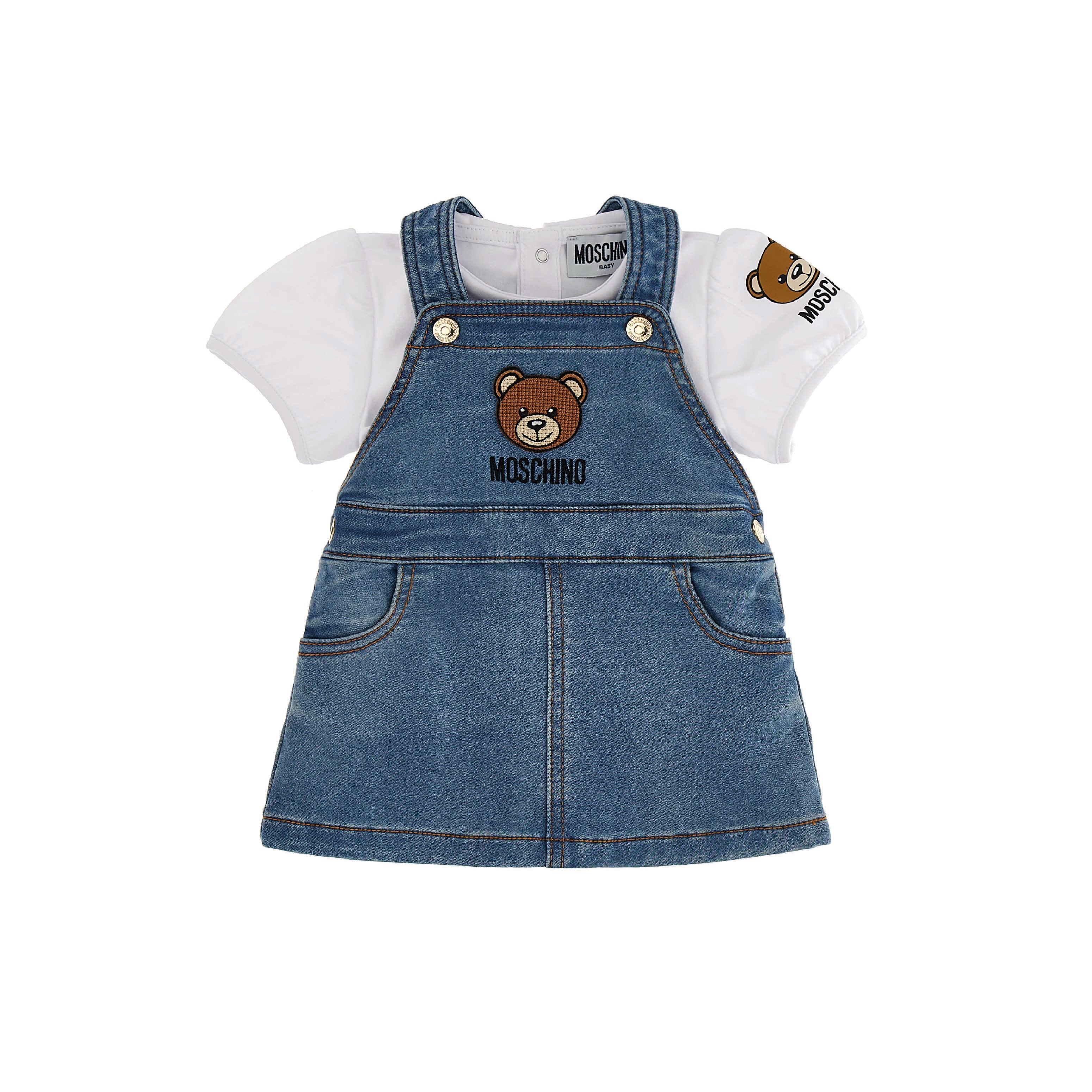 Baby Girls Blue Denim Skirt Set
