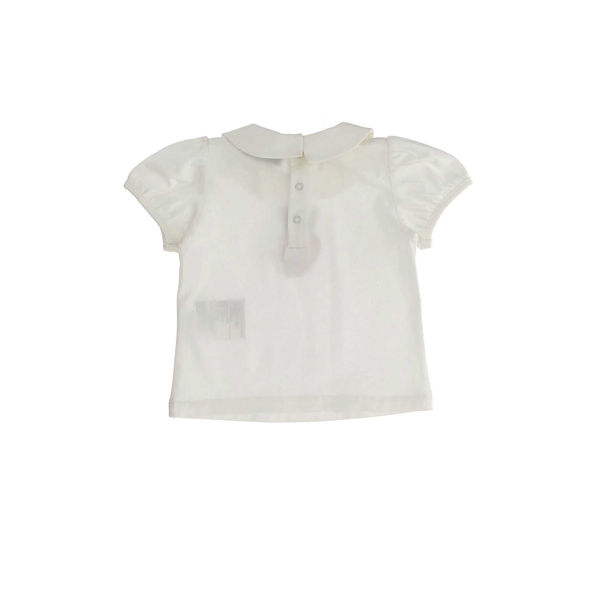 Baby Girls White Cotton T-Shirt
