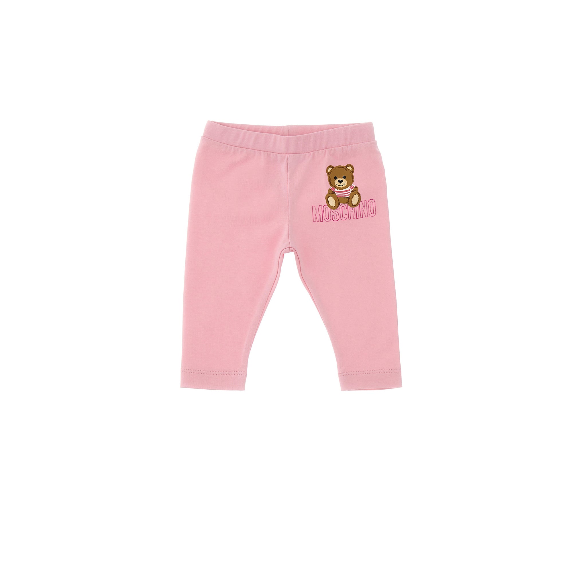 Baby Girls Pink Logo Cotton Leggings
