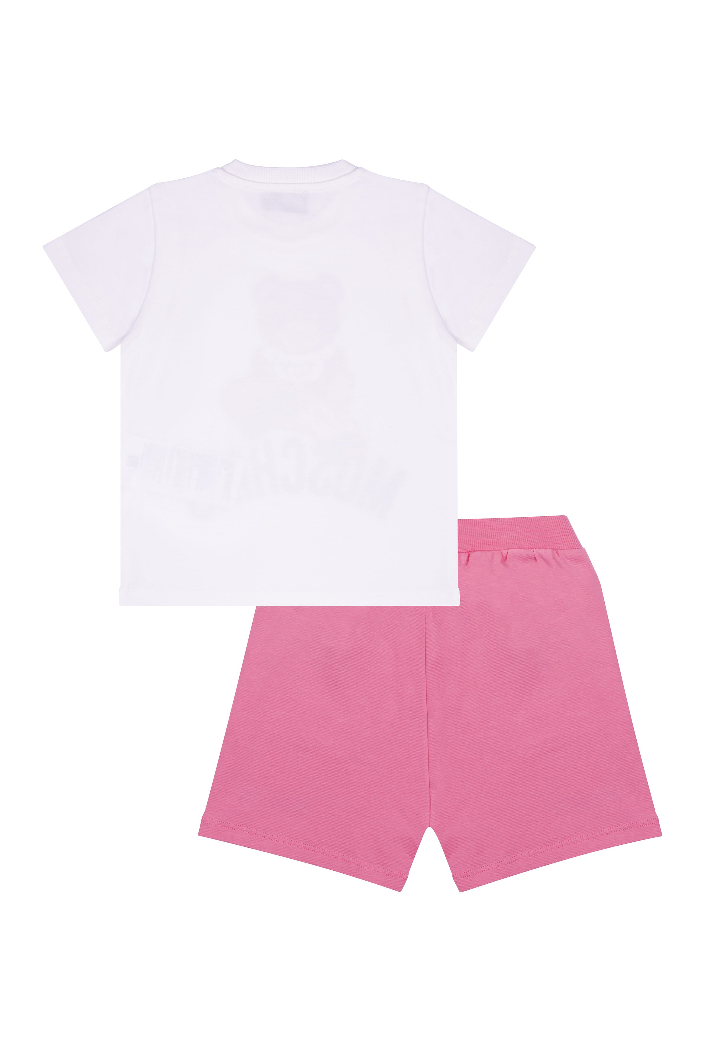 Baby Girls White & Pink Cotton Set