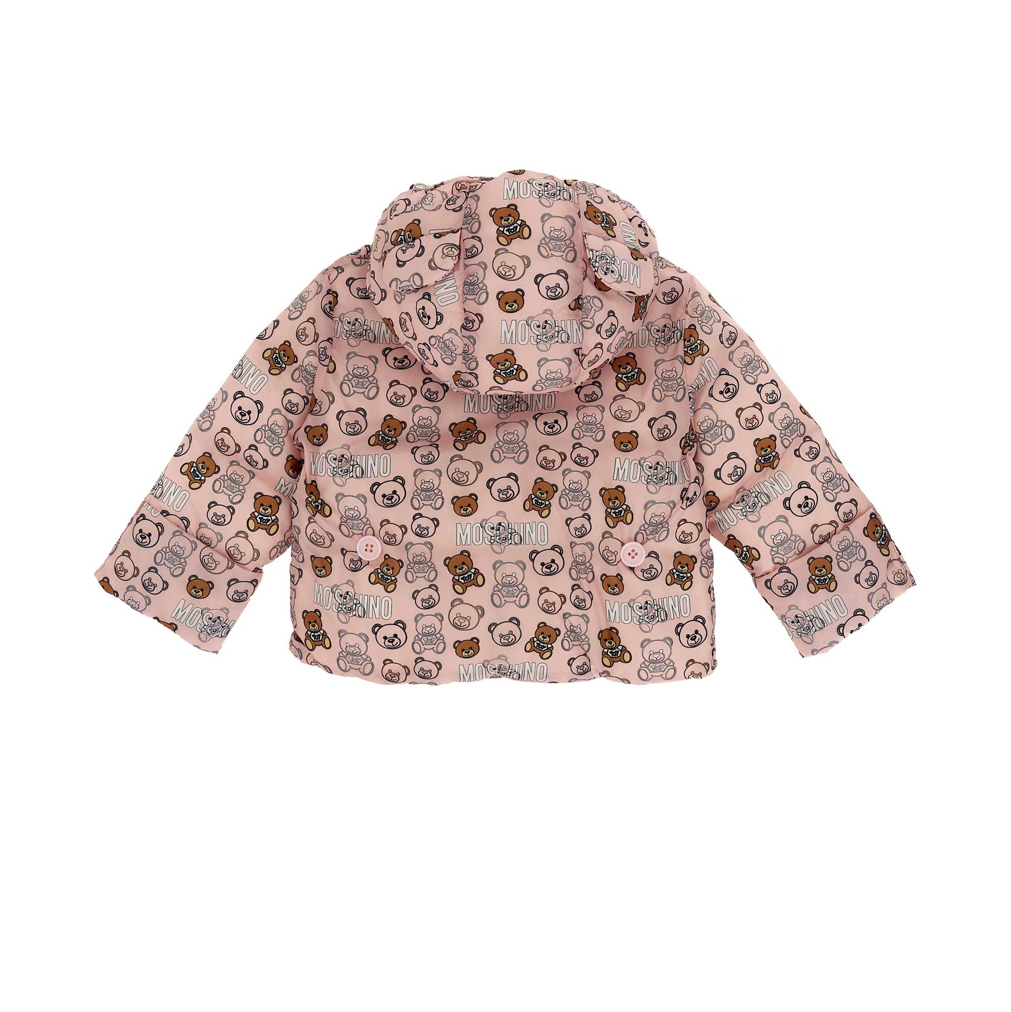 Baby Girls Pink Printed Padded Down Jacket