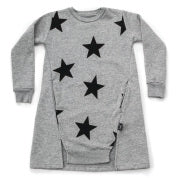 Girls Heather Grey Cotton Dress