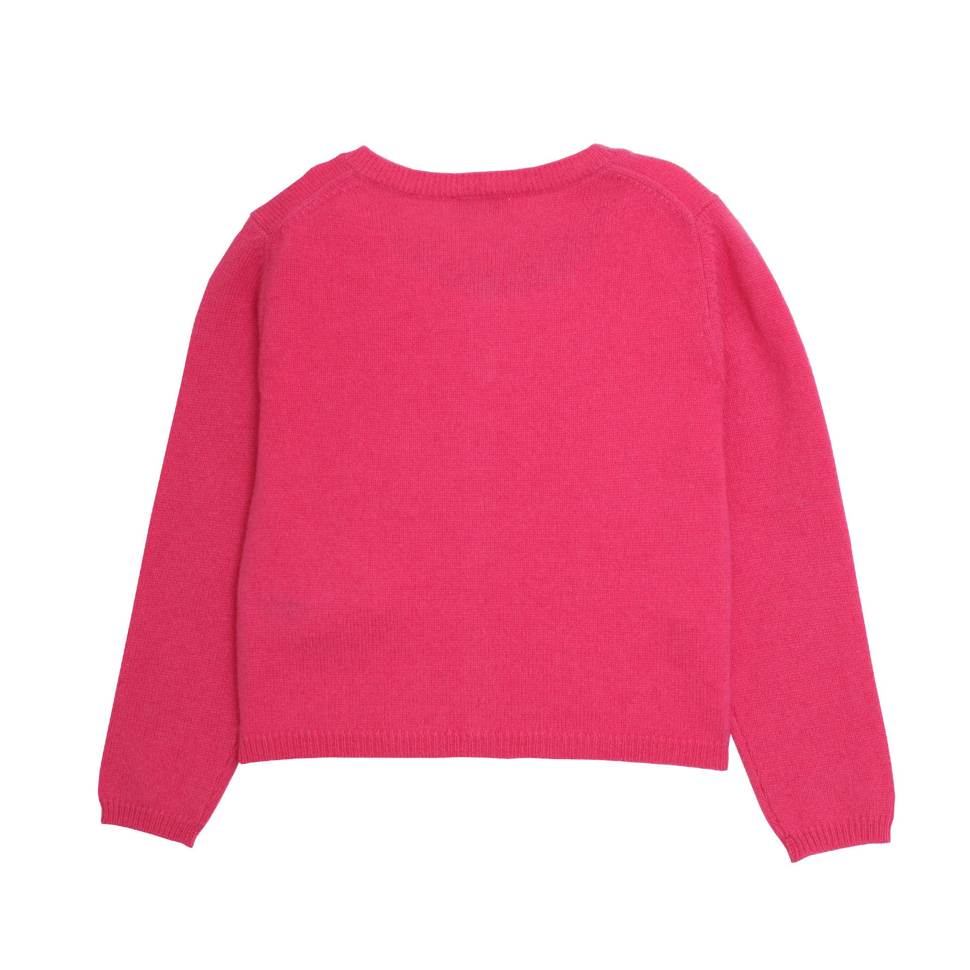 Girls Orchid Pink Cashmere Cardigan - CÉMAROSE | Children's Fashion Store - 2