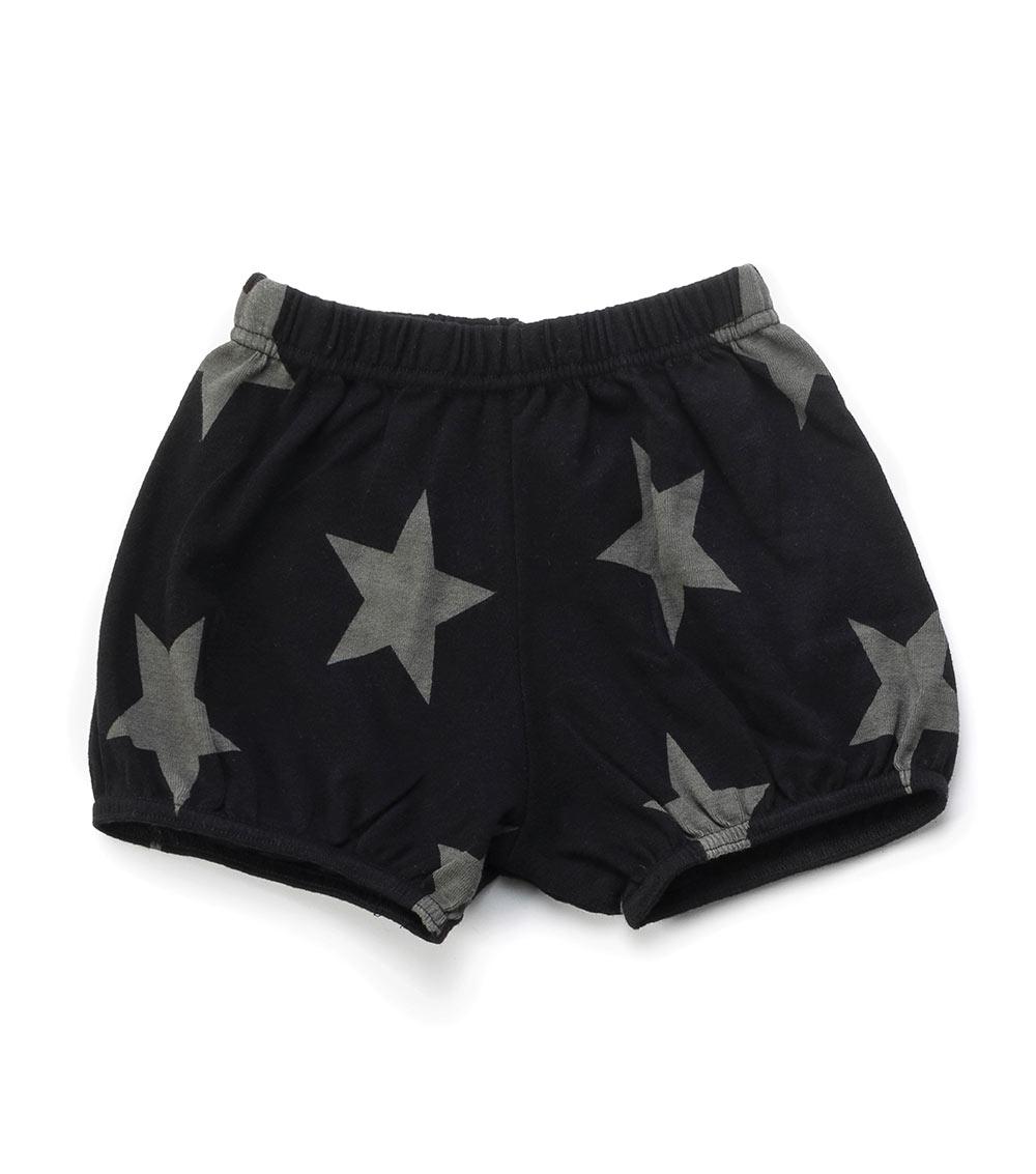 Baby Girls Black Cotton Shorts