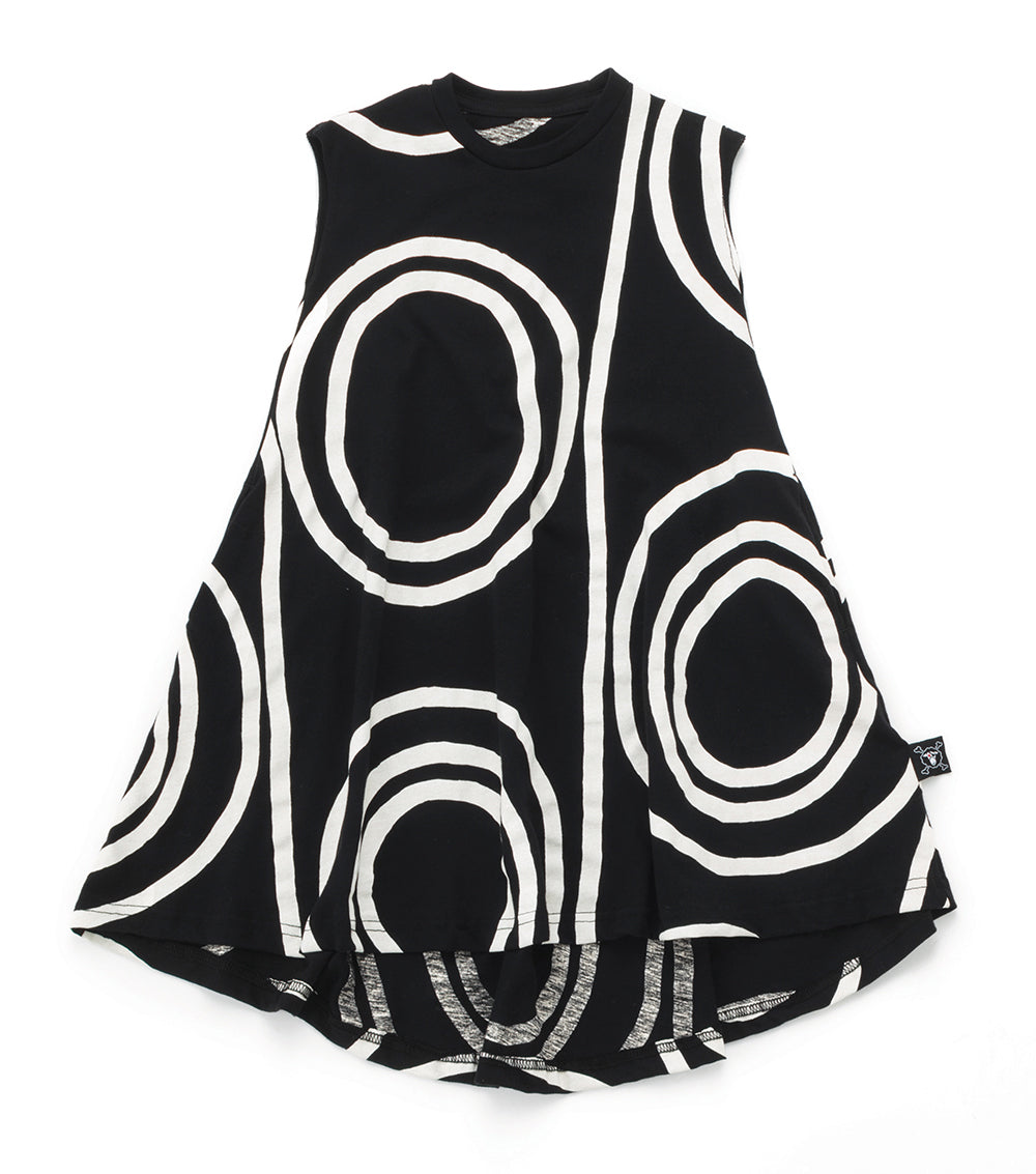Baby Girls Black Light Circle Cotton Dress