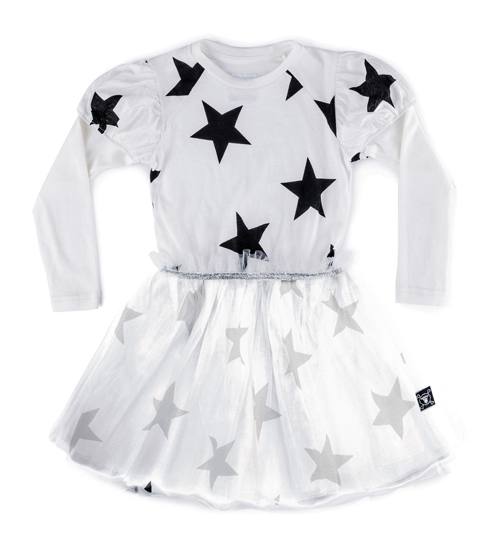 Girls White Fairytale Star Tulle Dress
