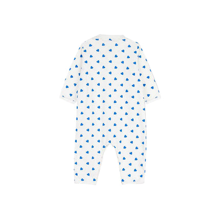 Baby Girls White Cotton Babysuit