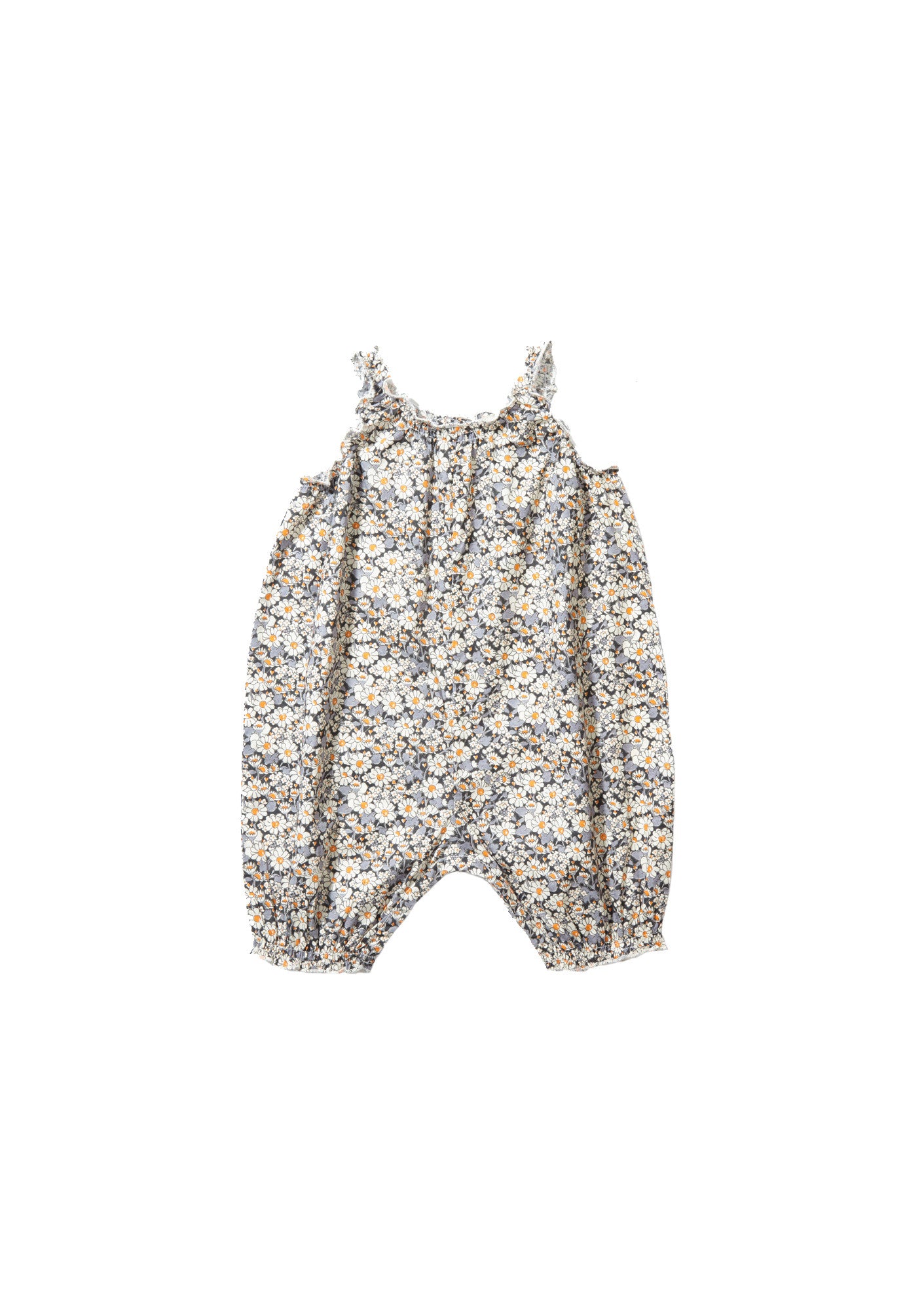 Baby Girls Baby Girls Grey Liberty Woven Romper